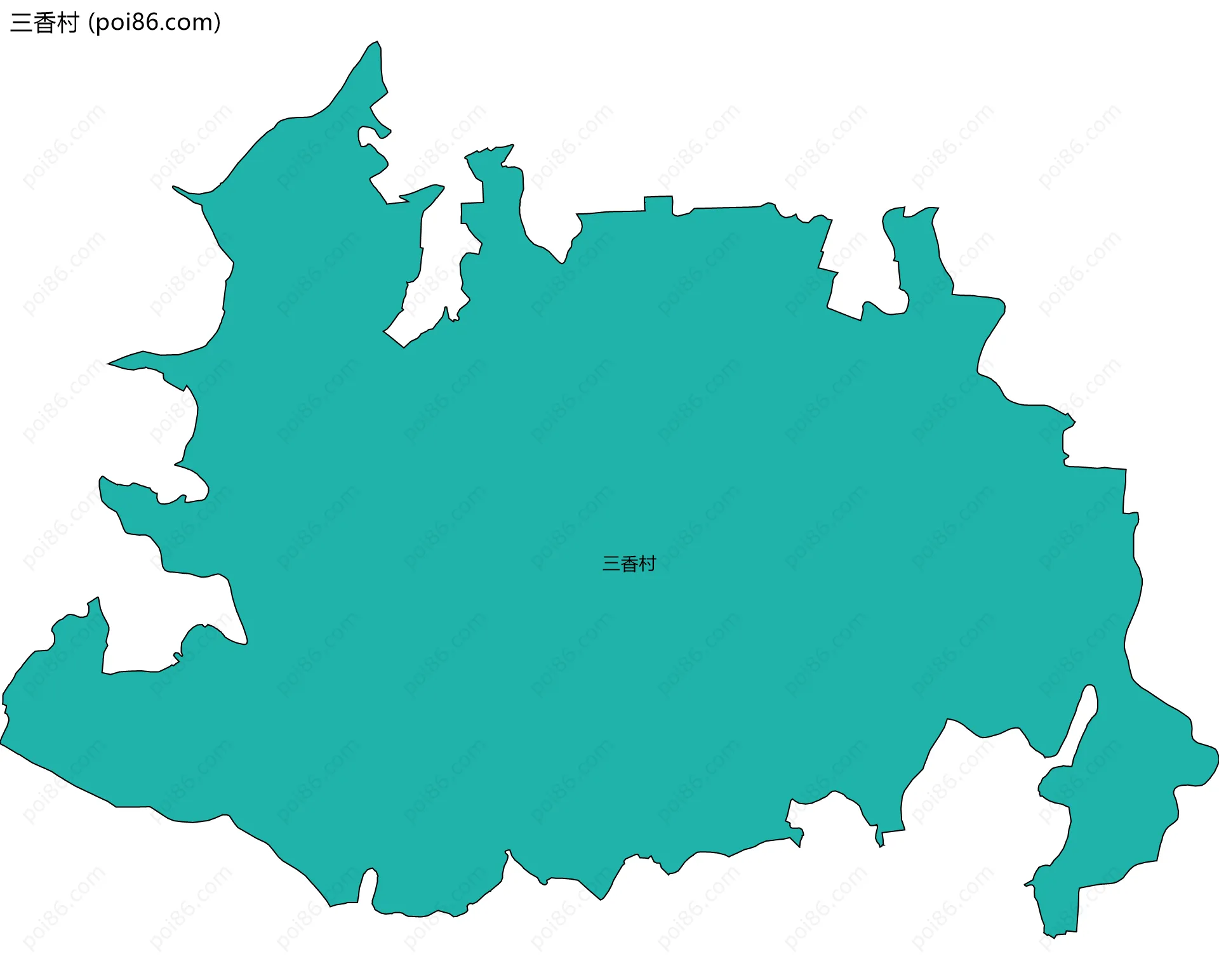 三香村边界地图