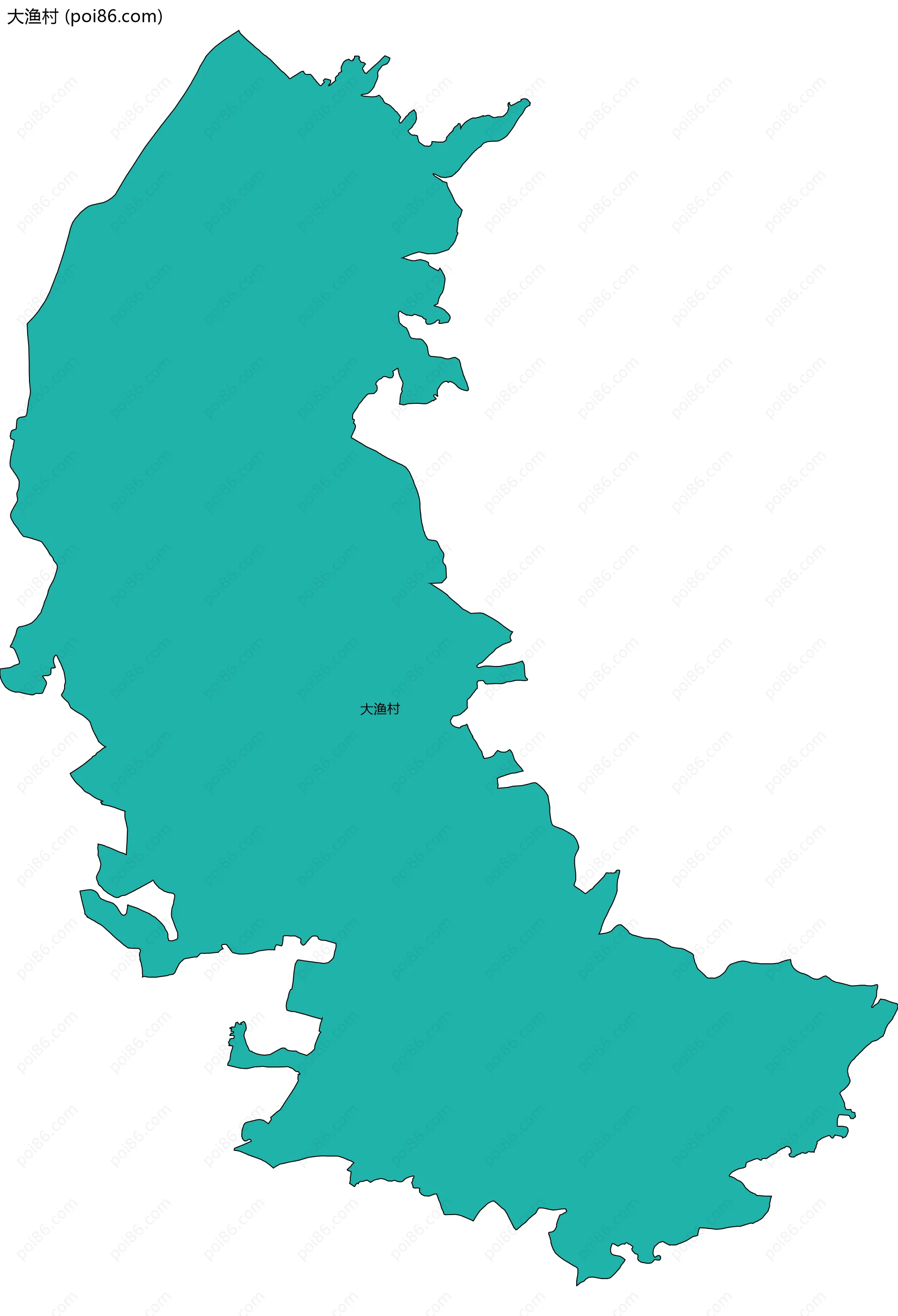 大渔村边界地图