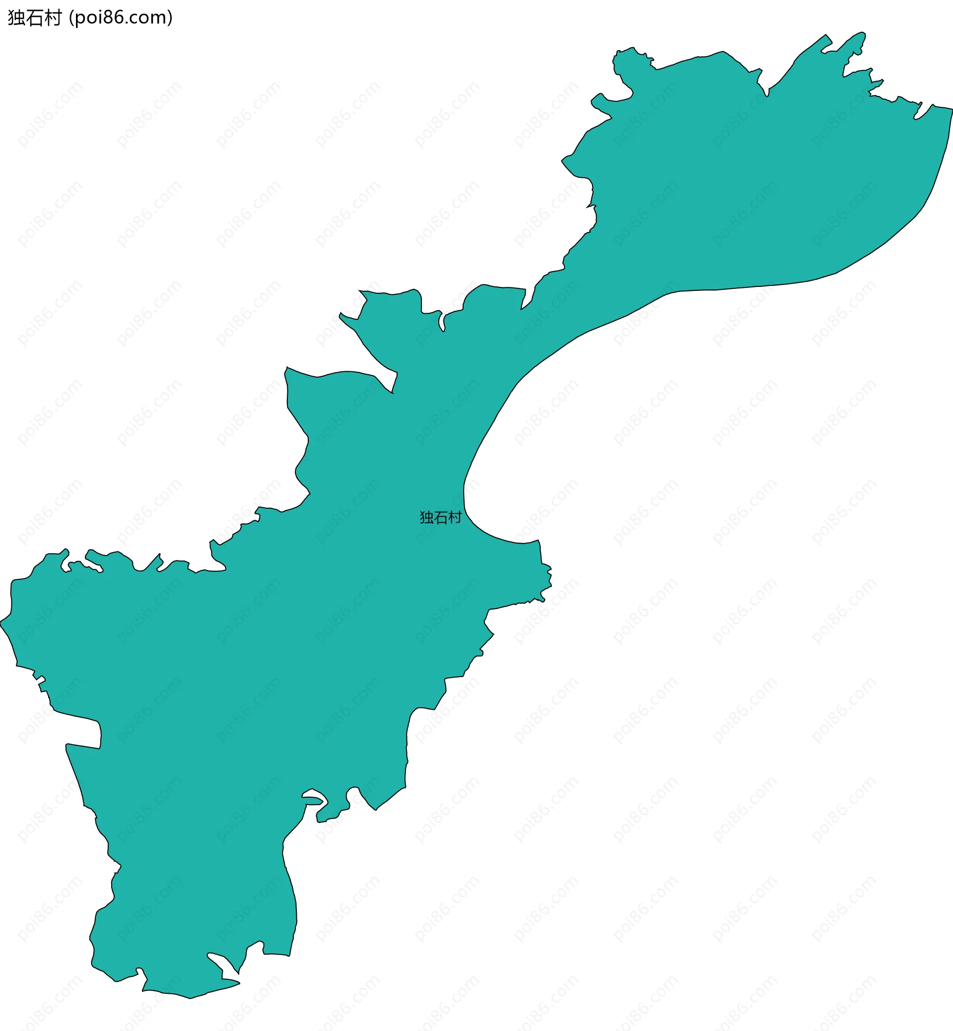 独石村边界地图