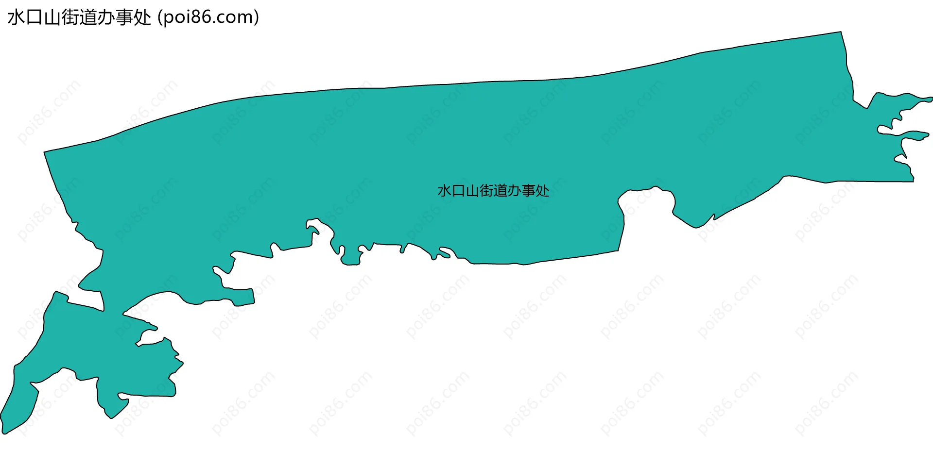 水口山街道办事处边界地图