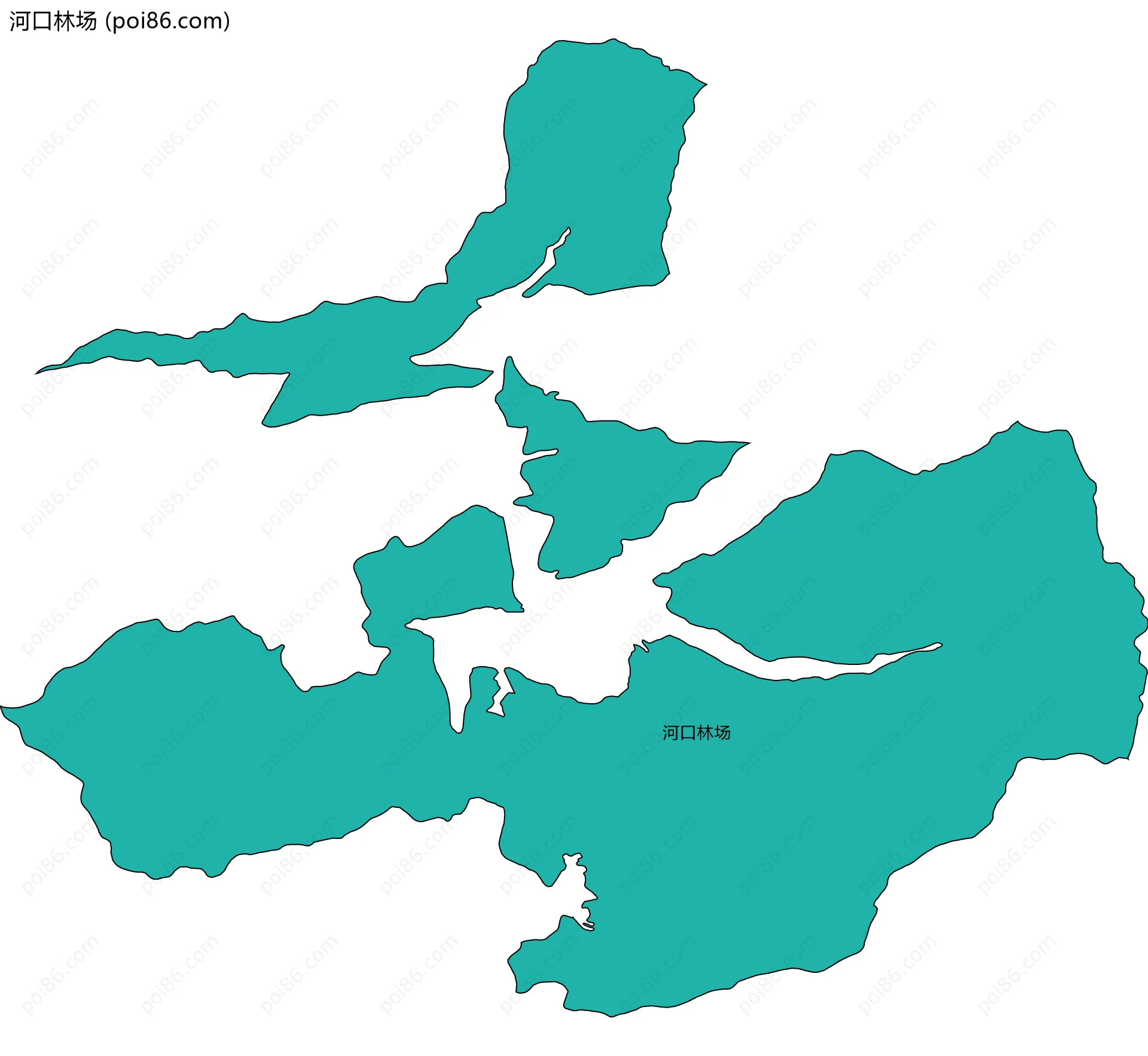 河口林场边界地图