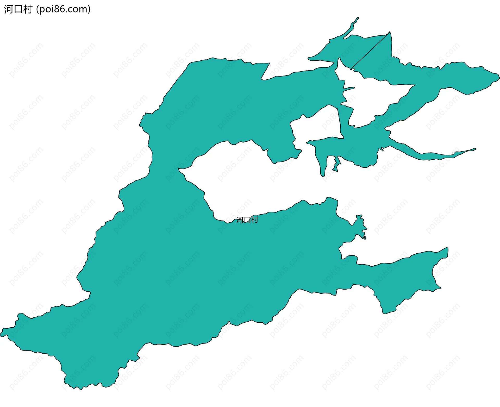 河口村边界地图