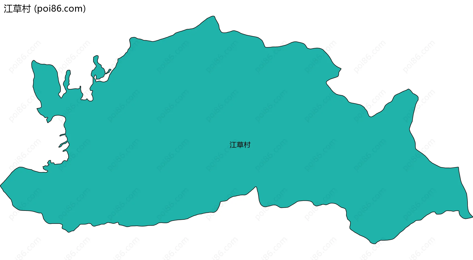 江草村边界地图