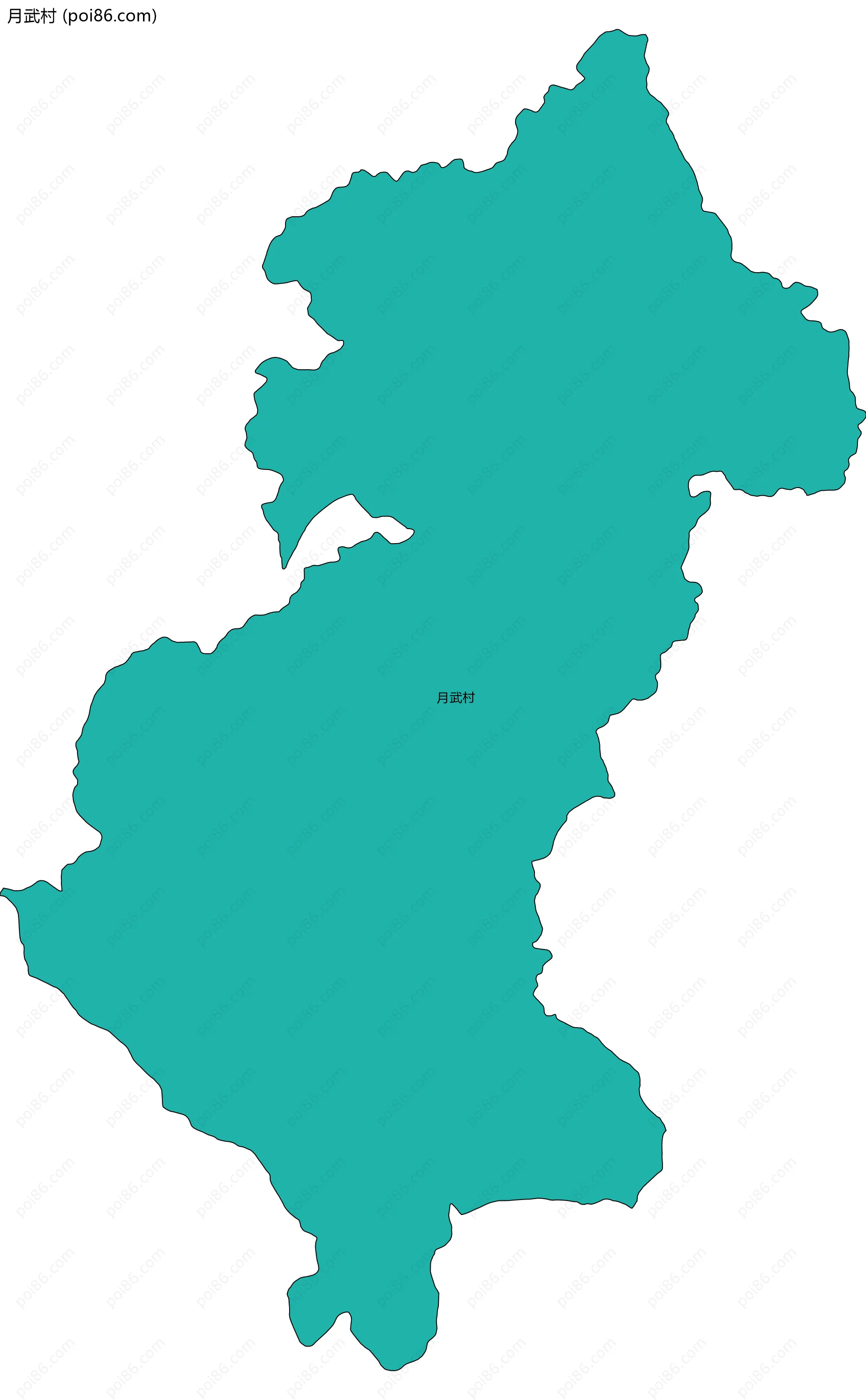 月武村边界地图