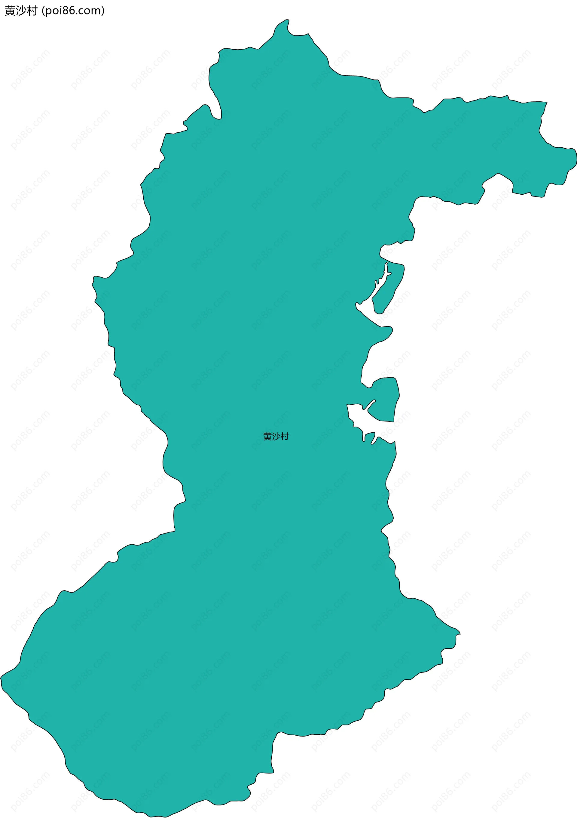 黄沙村边界地图