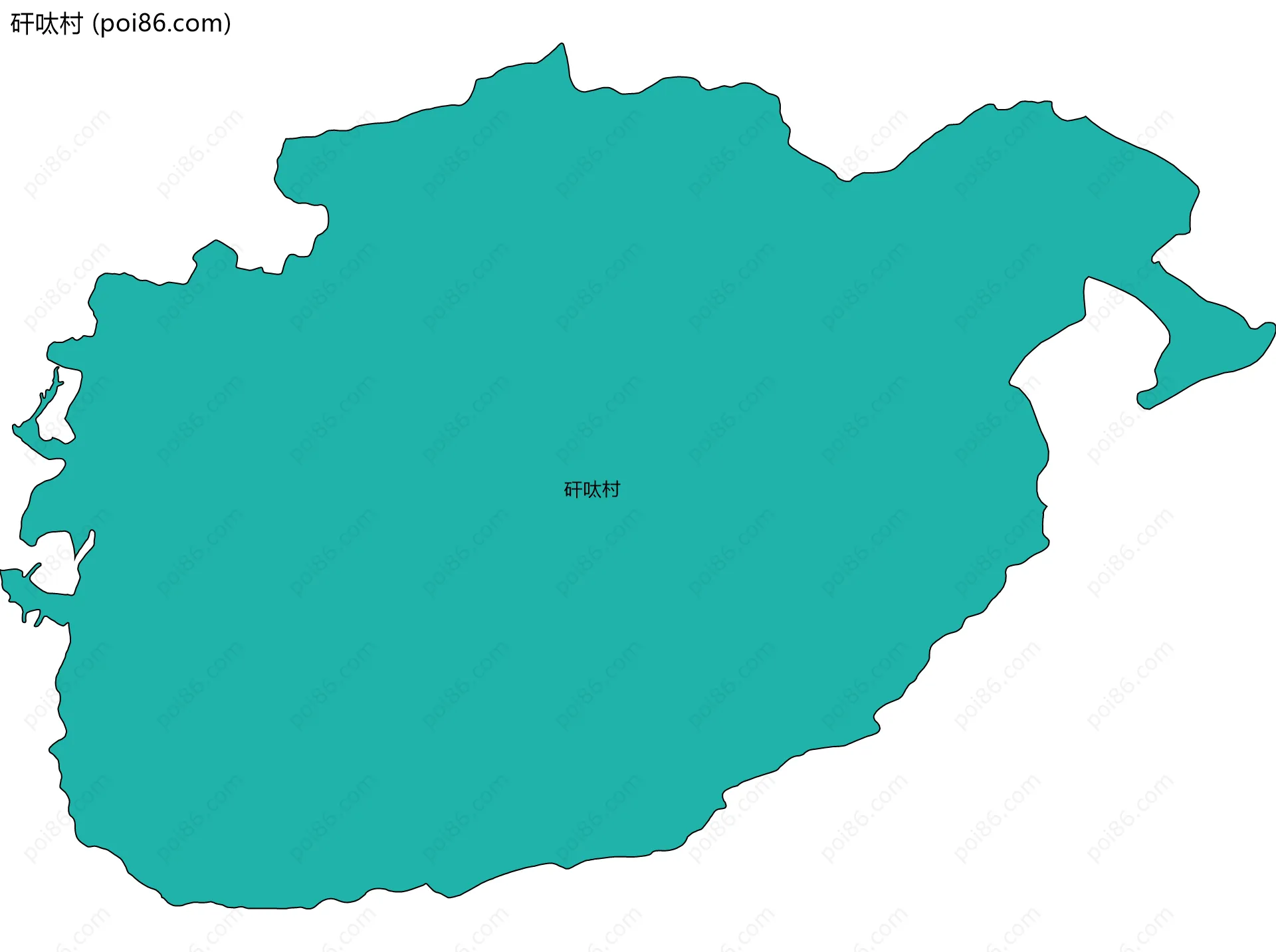 矸呔村边界地图