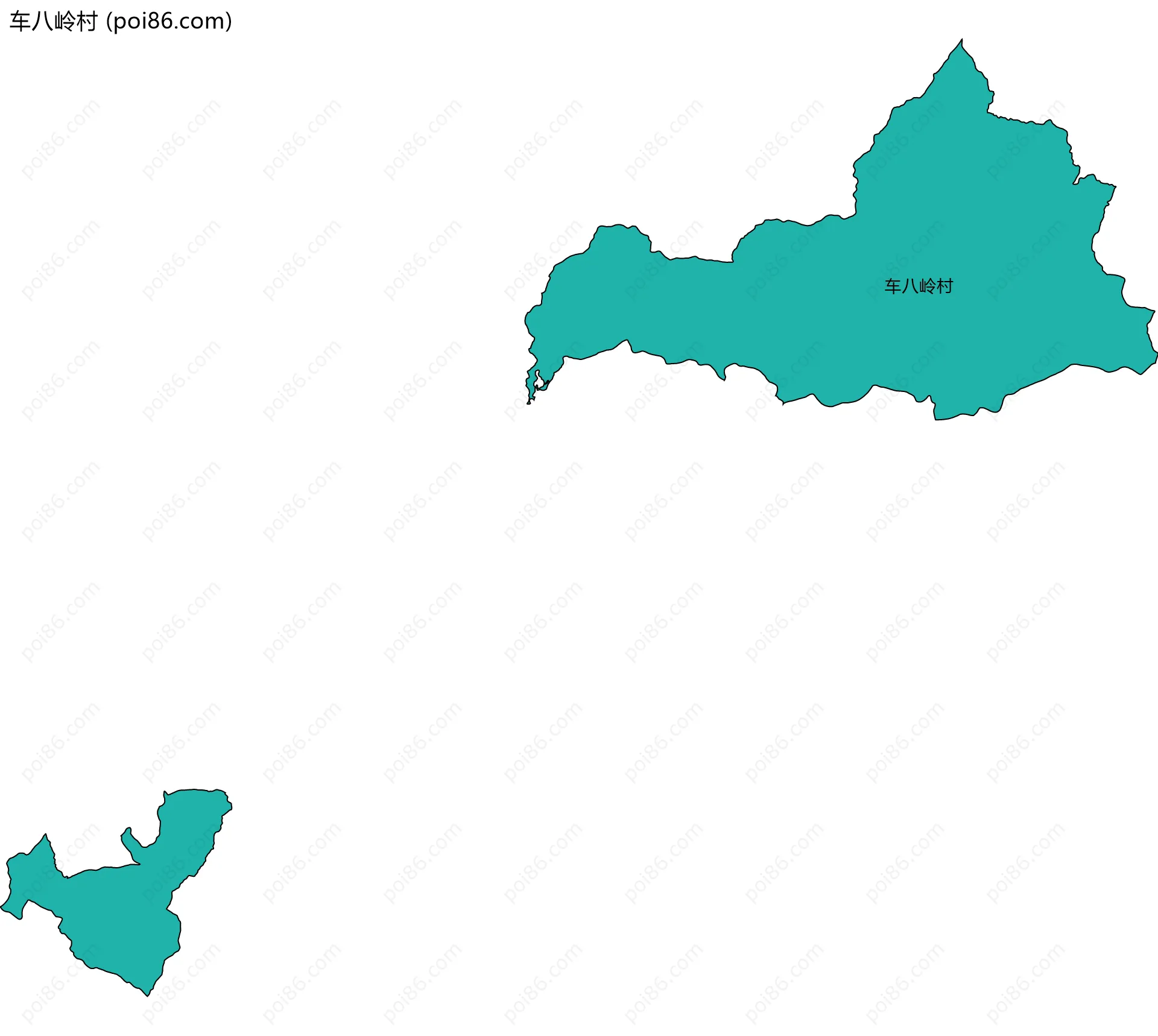 车八岭村边界地图