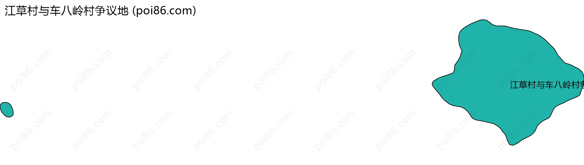 江草村与车八岭村争议地边界地图