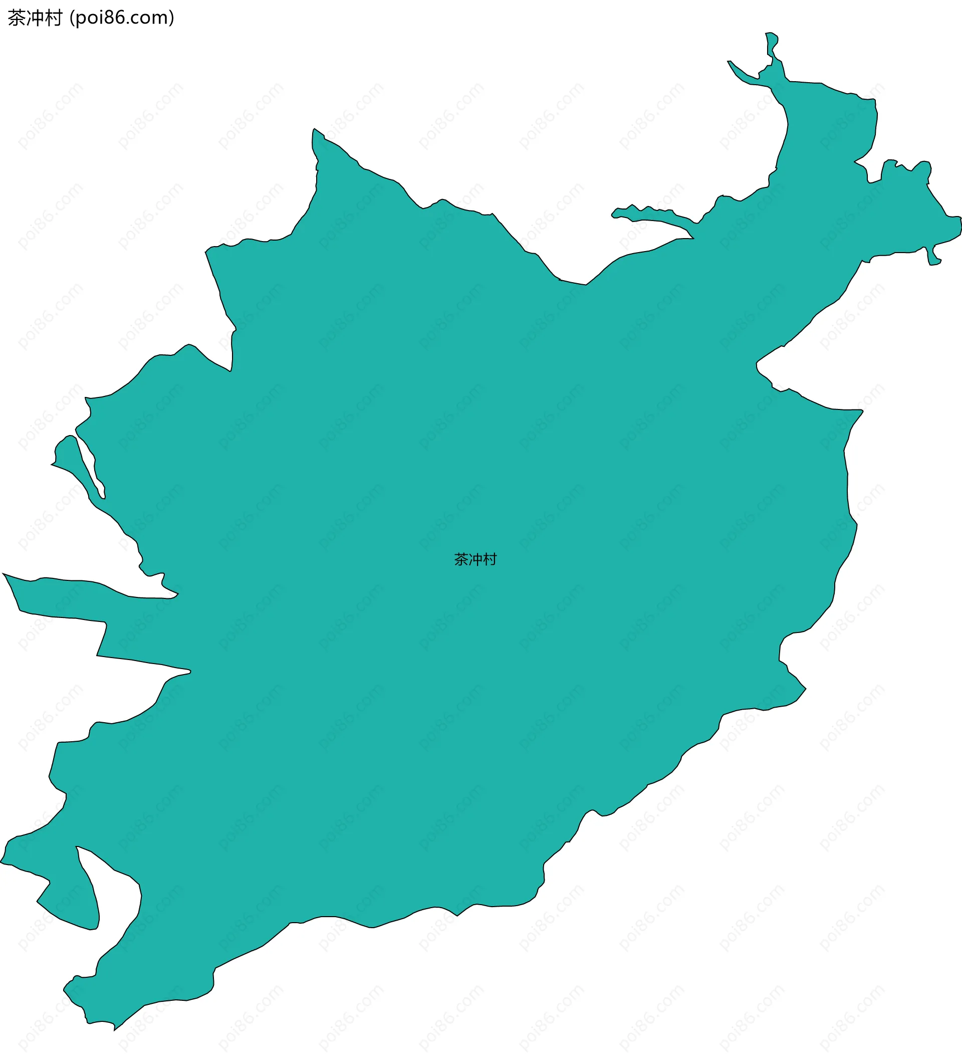 茶冲村边界地图