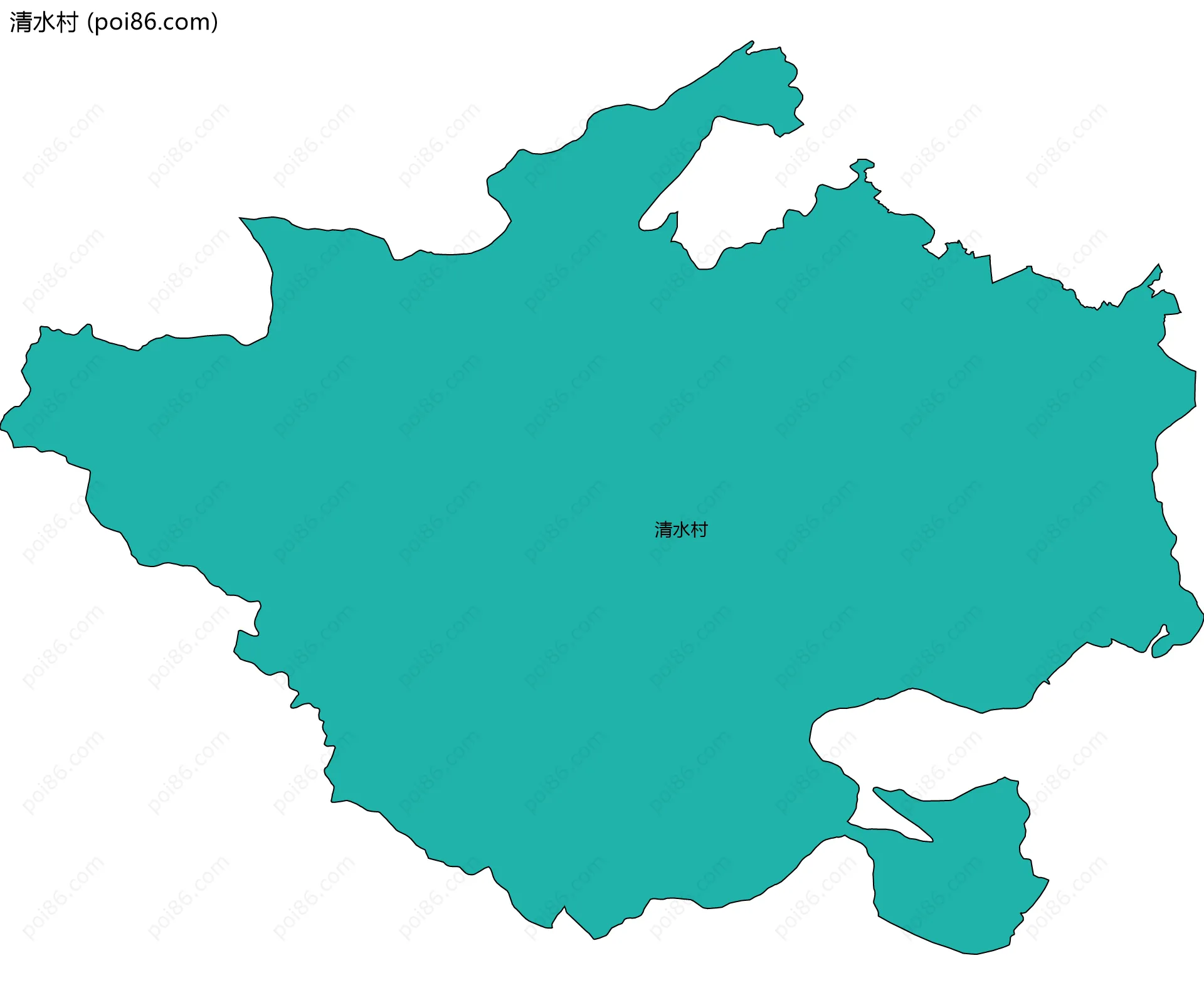 清水村边界地图