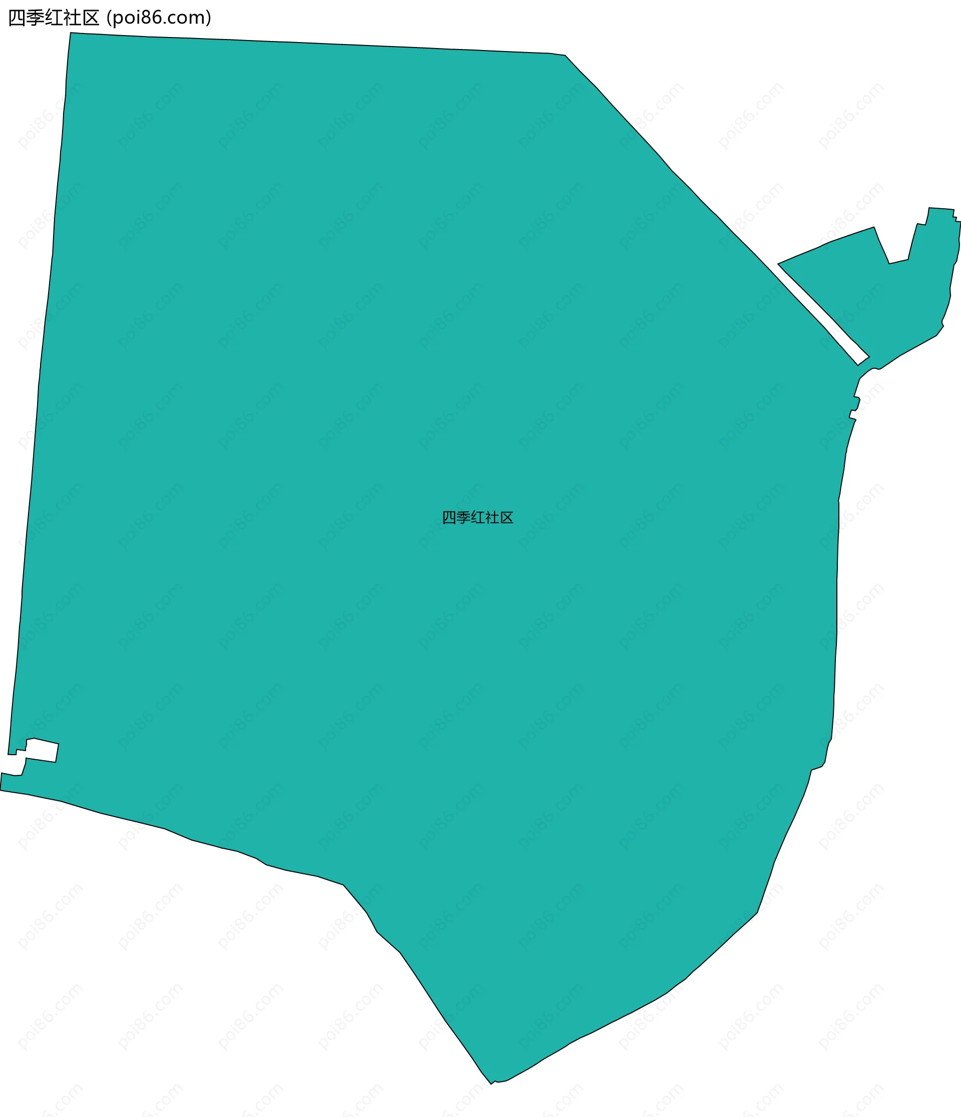 四季红社区边界地图