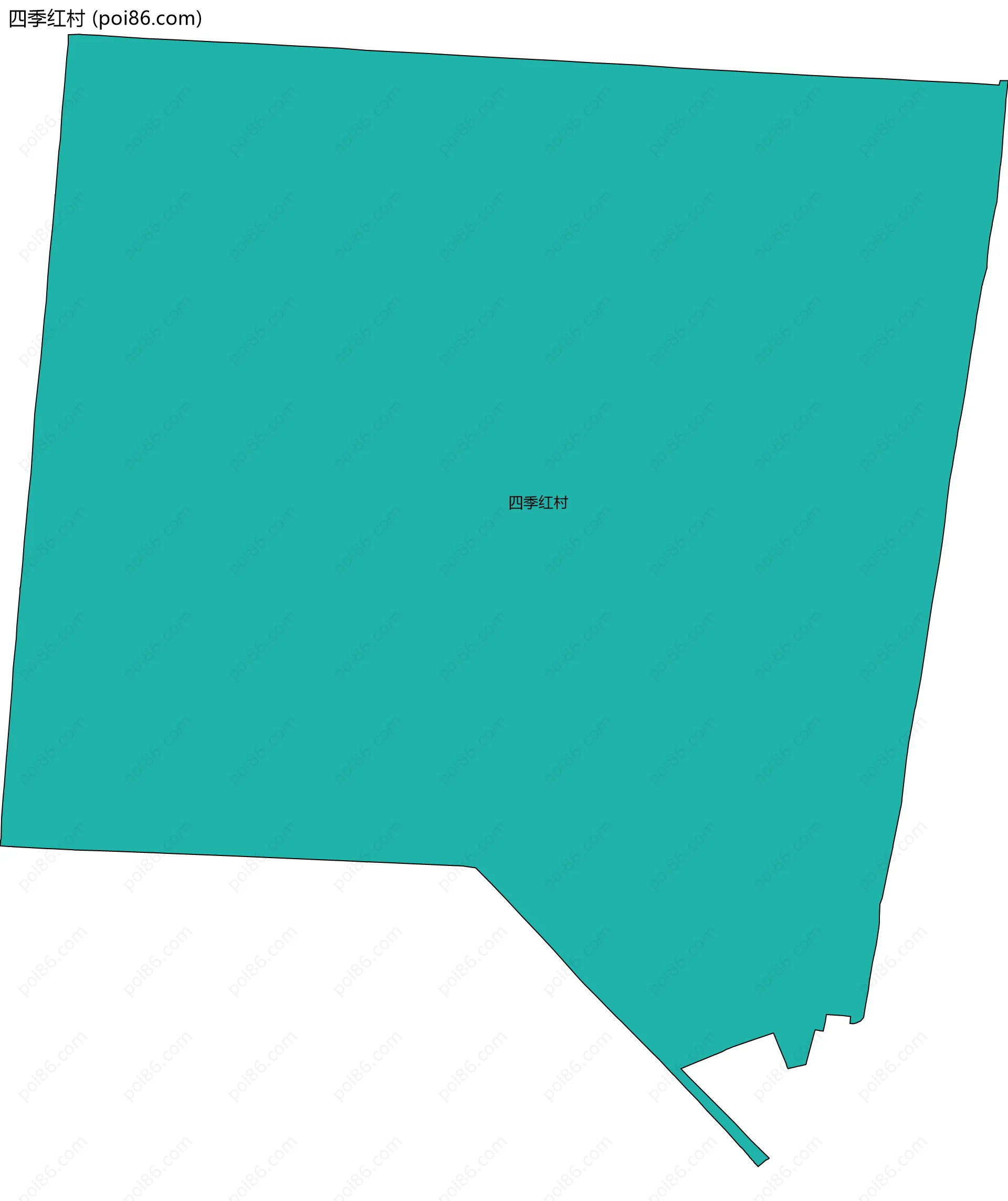 四季红村边界地图