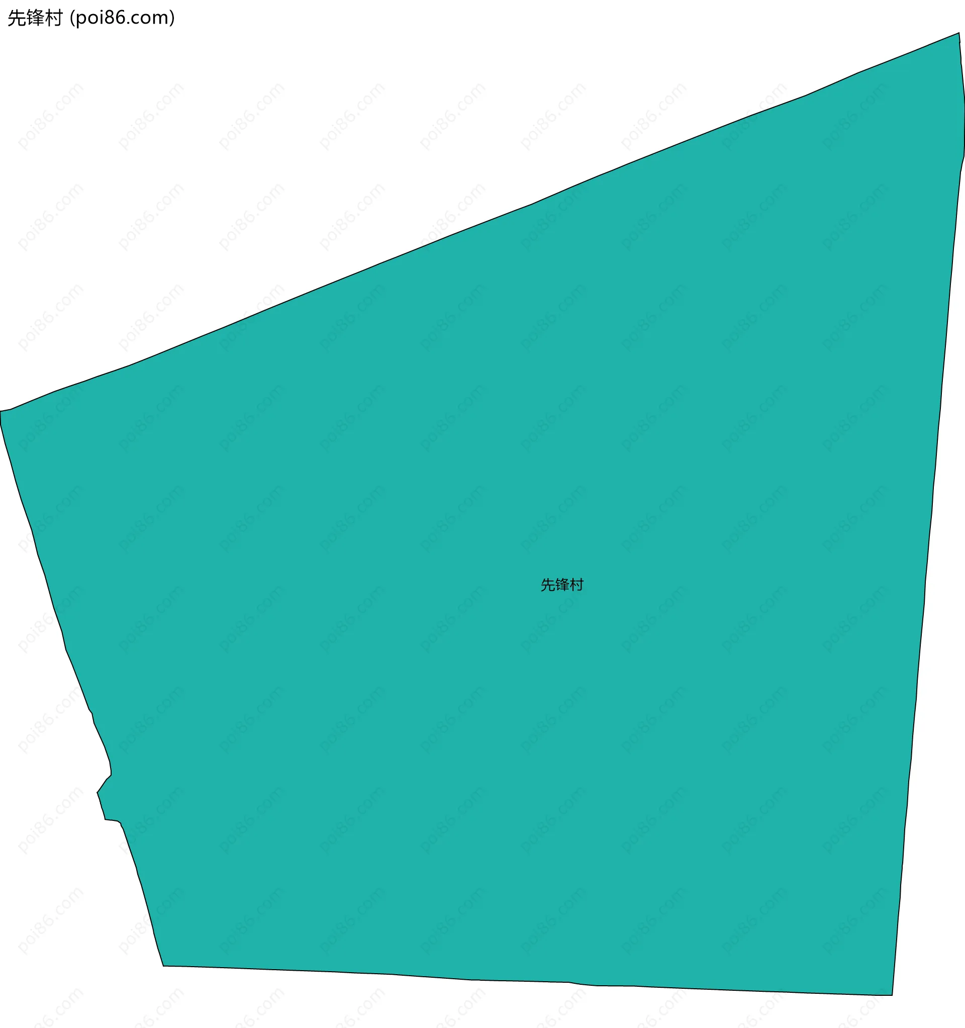 先锋村边界地图