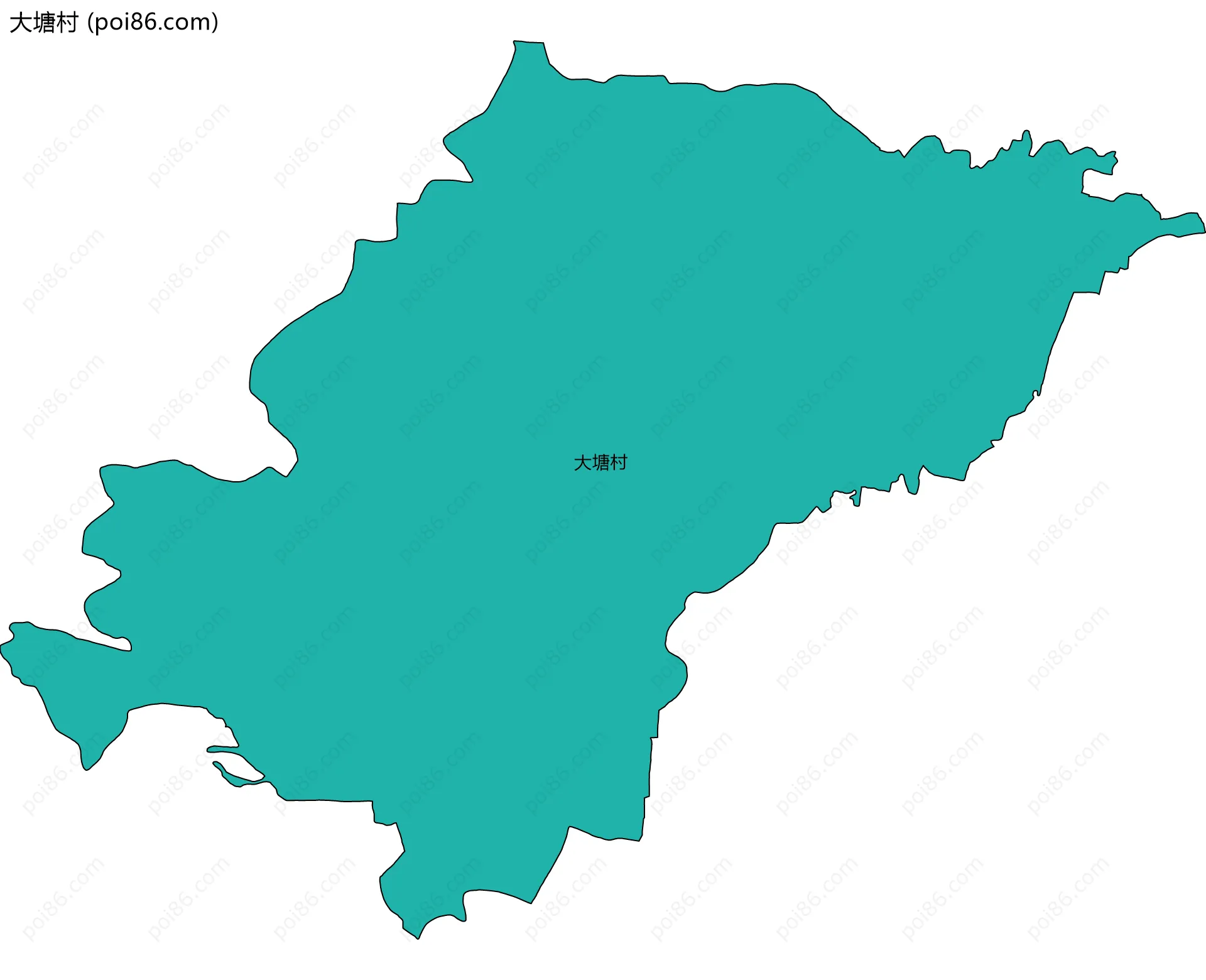 大塘村边界地图