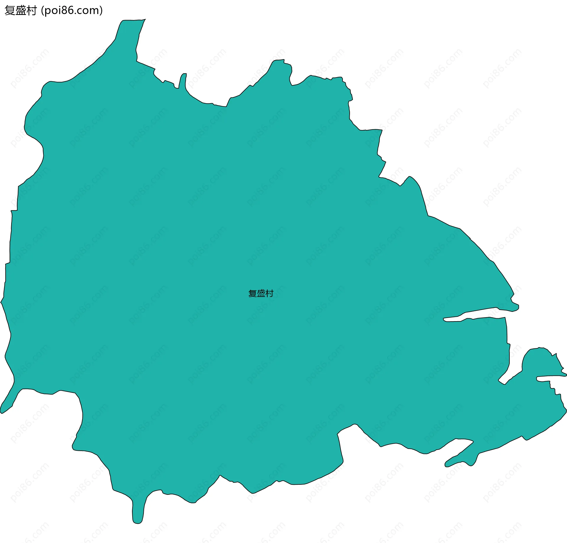 复盛村边界地图