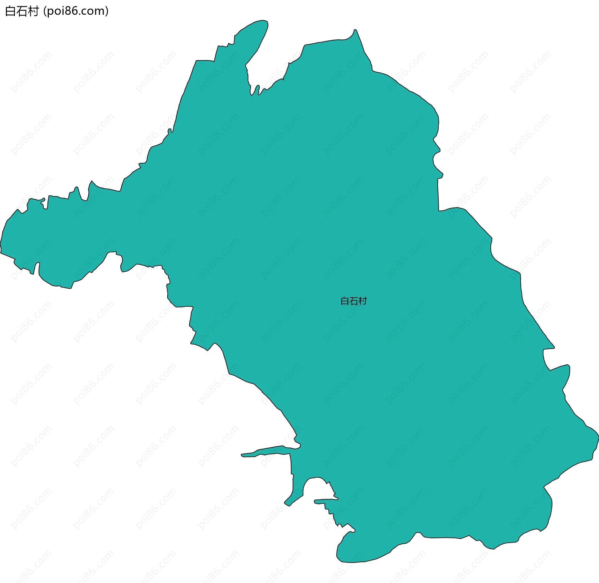 白石村边界地图