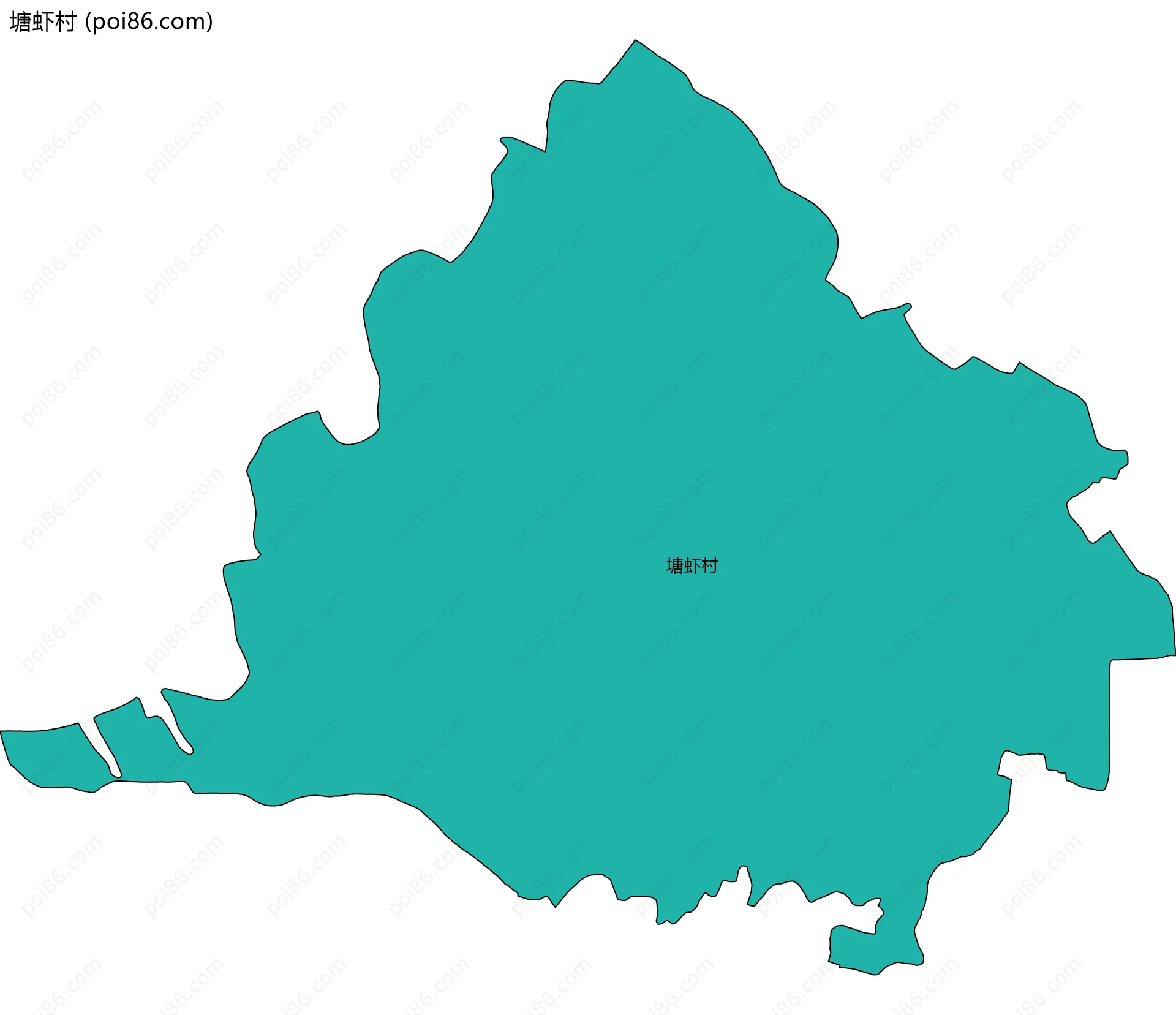 塘虾村边界地图