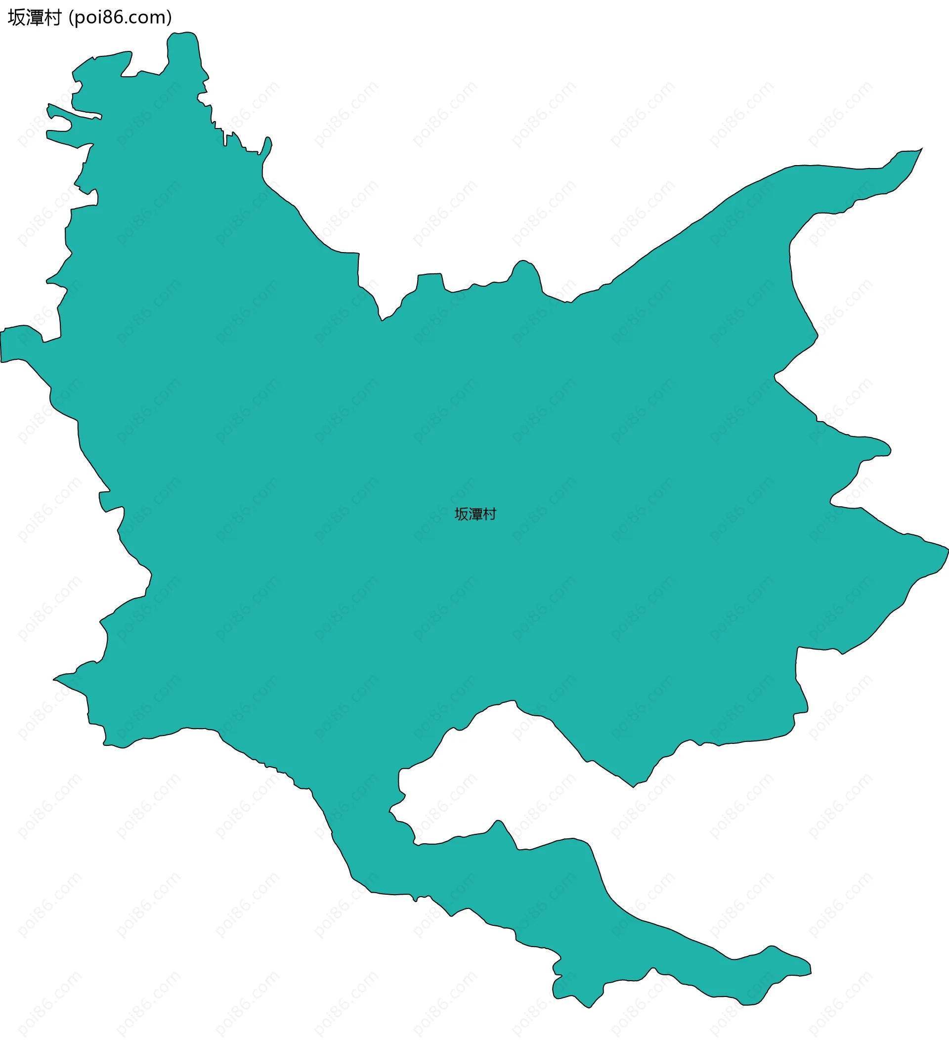 坂潭村边界地图