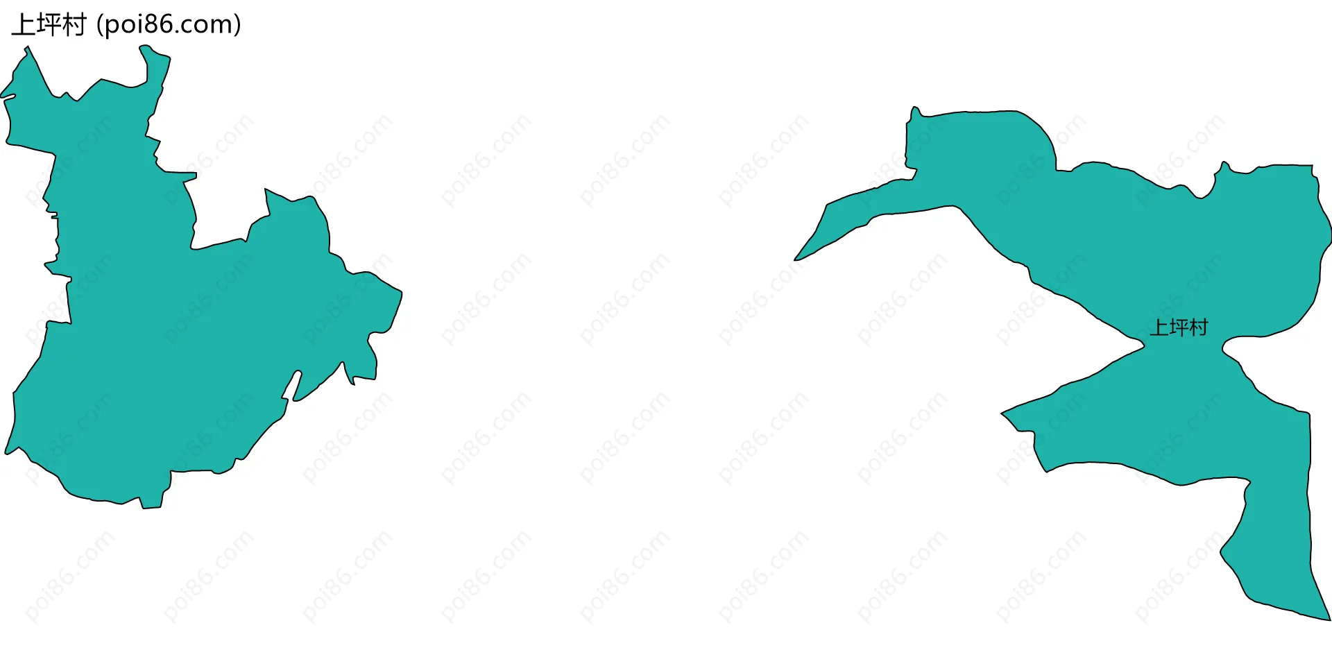 上坪村边界地图