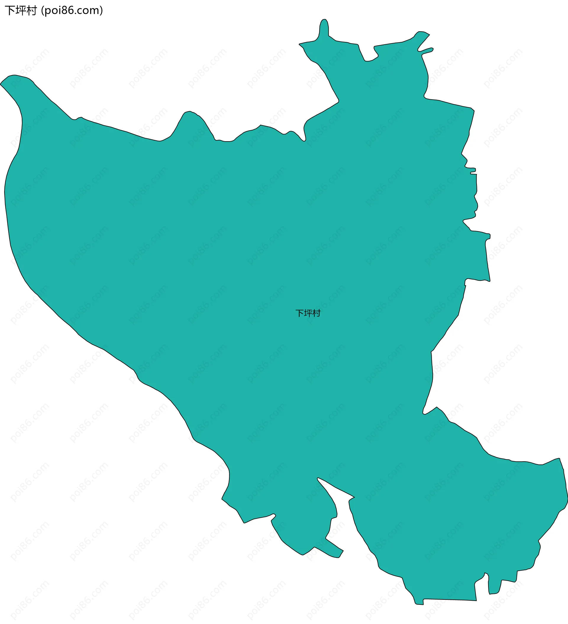 下坪村边界地图