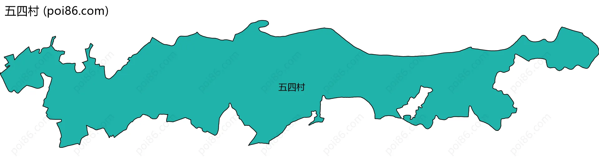 五四村边界地图