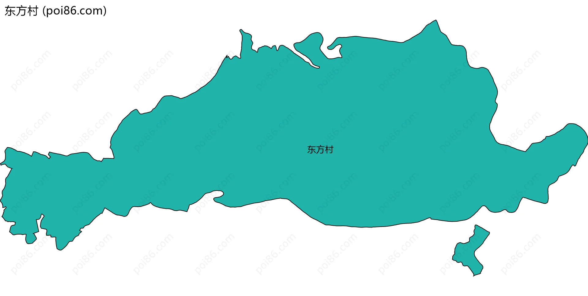 东方村边界地图