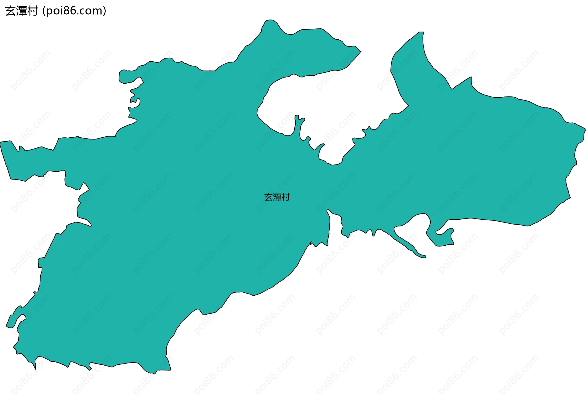 玄潭村边界地图