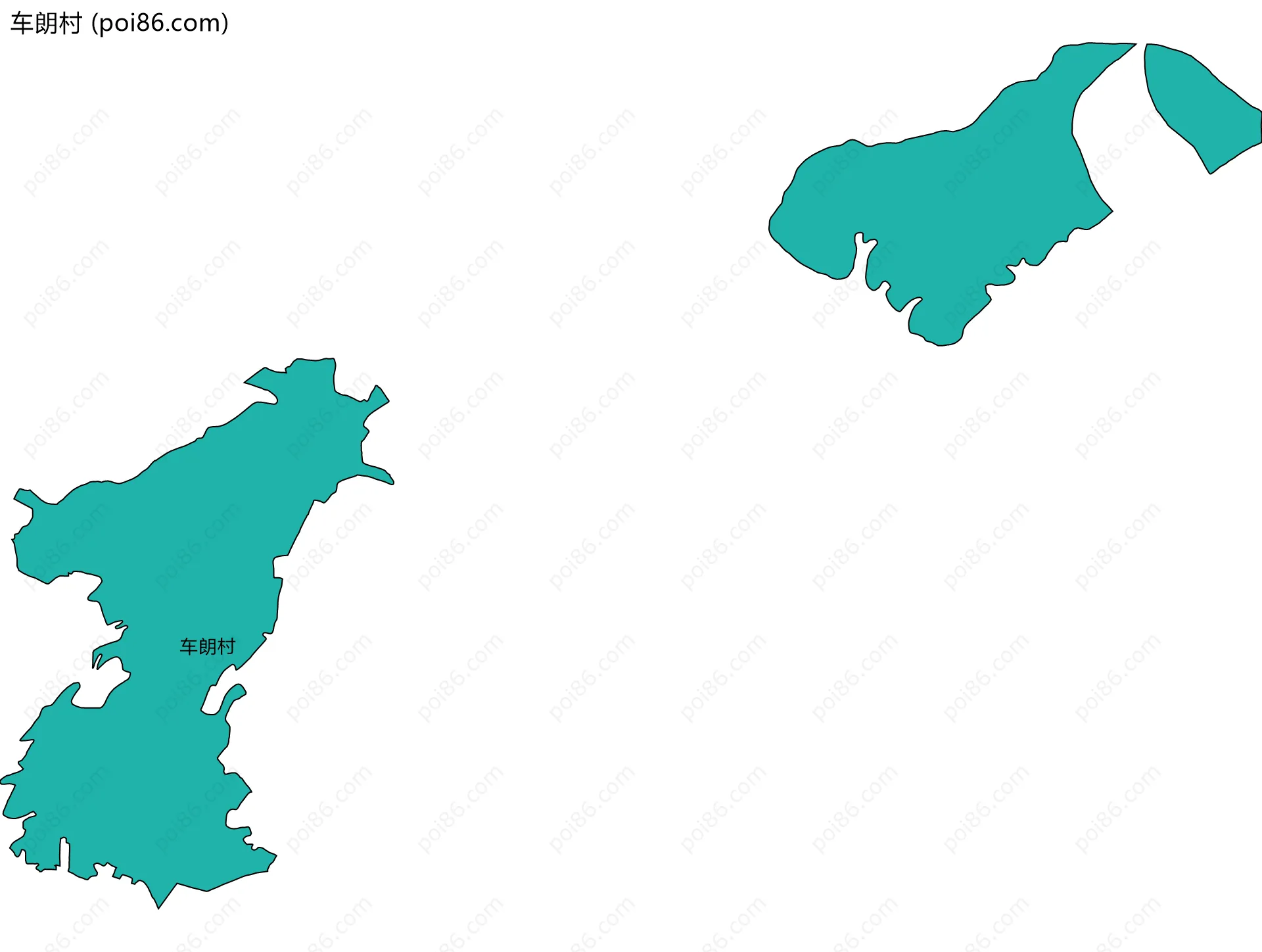 车朗村边界地图