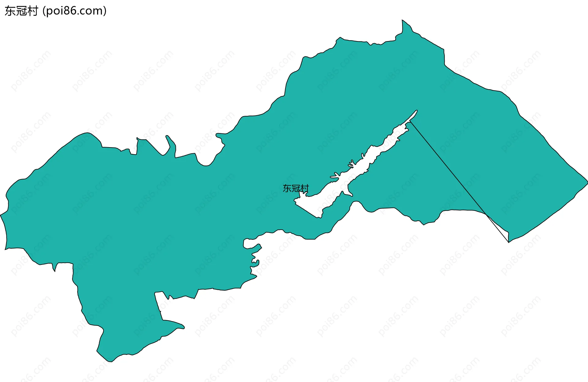 东冠村边界地图