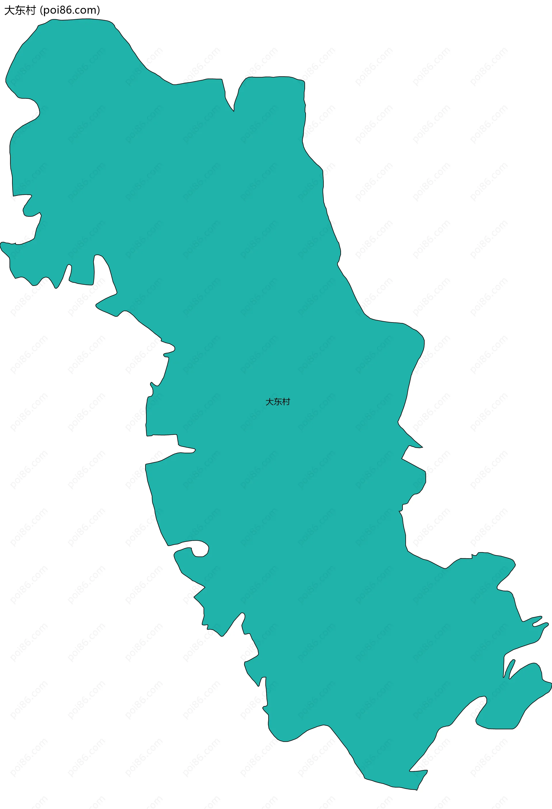 大东村边界地图