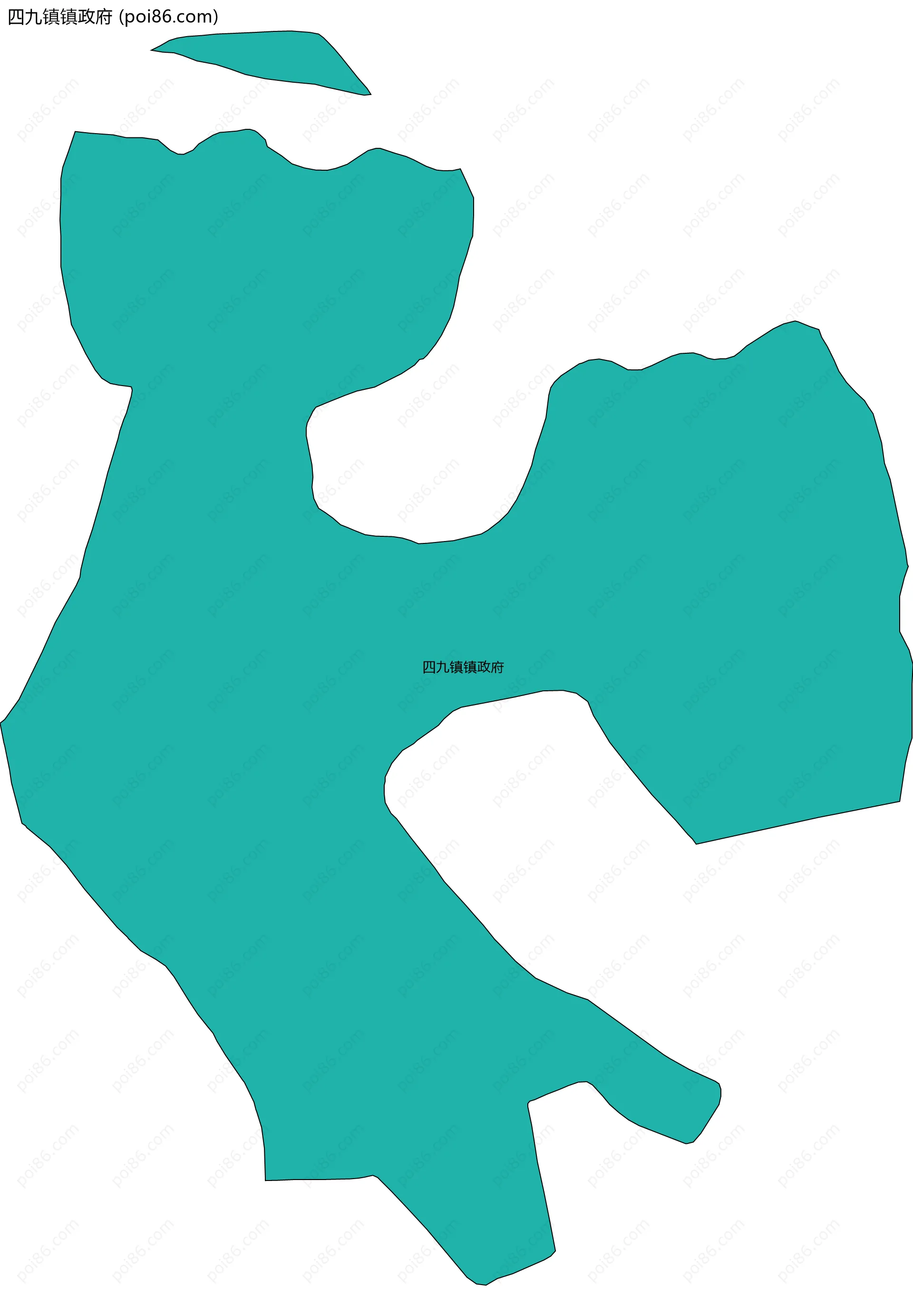 四九镇镇政府边界地图
