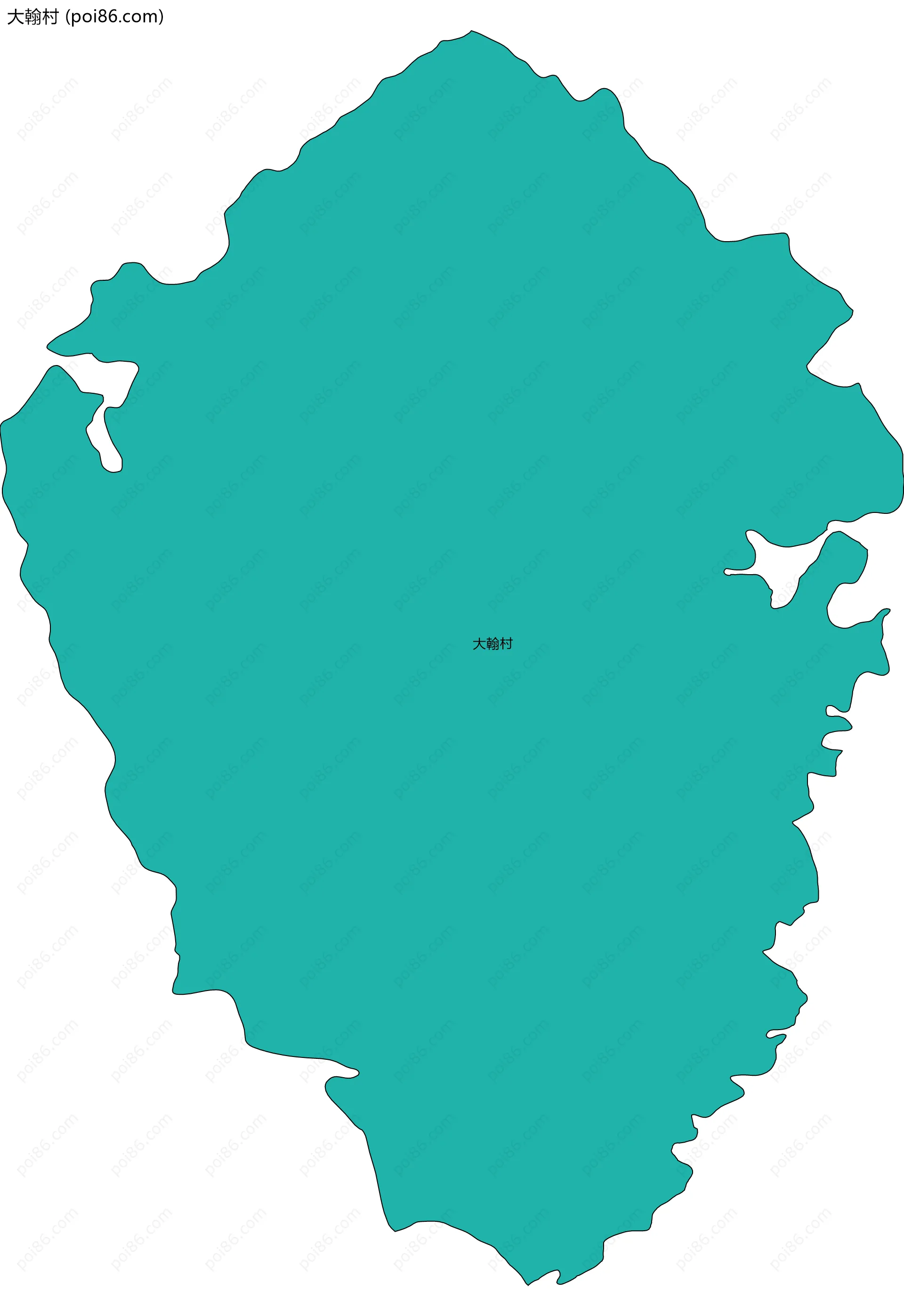 大翰村边界地图