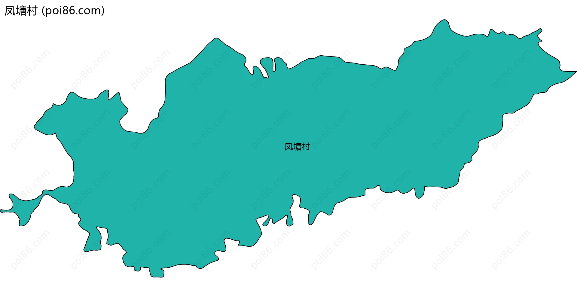 凤塘村边界地图