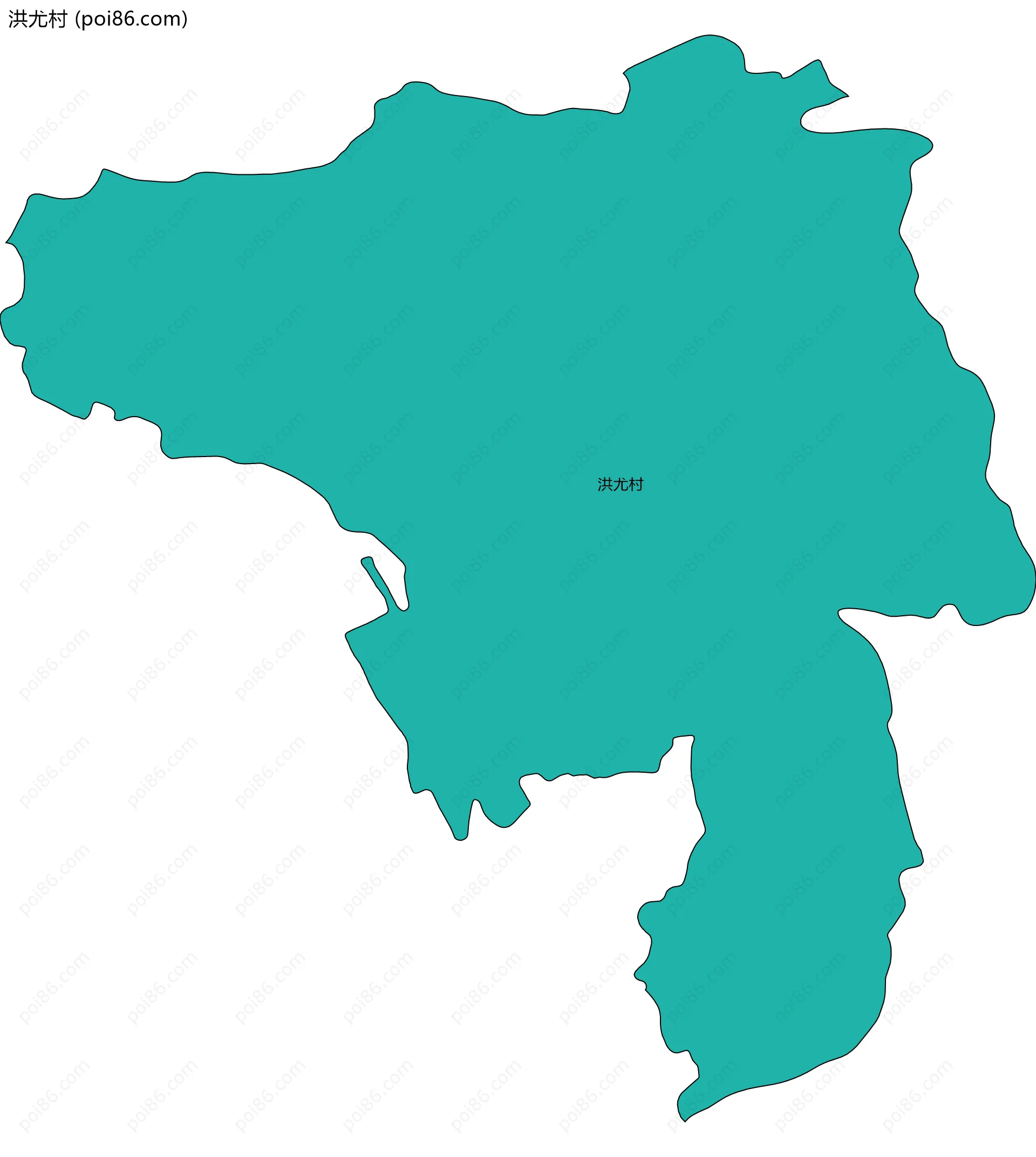 洪尤村边界地图