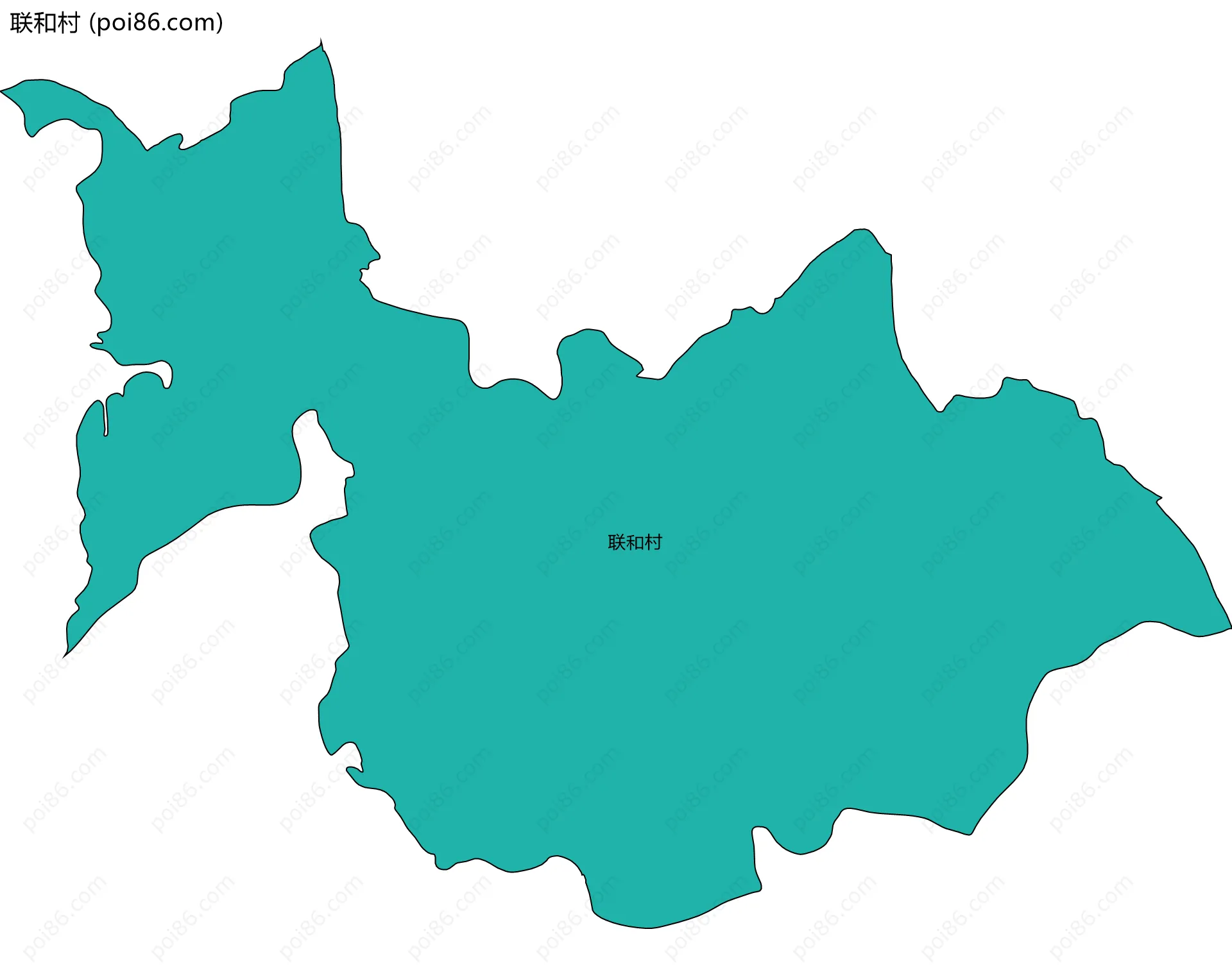 联和村边界地图
