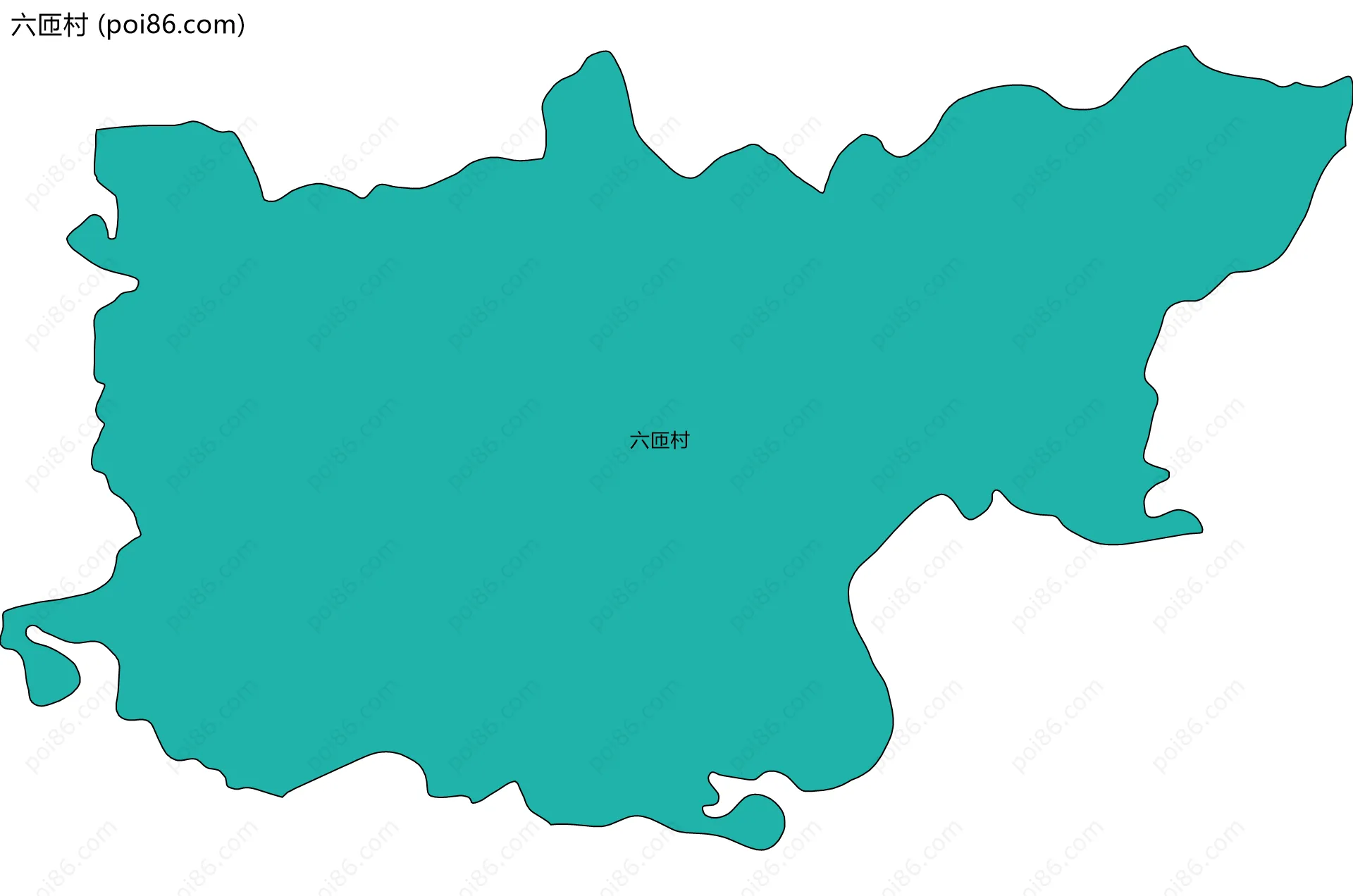 六匝村边界地图