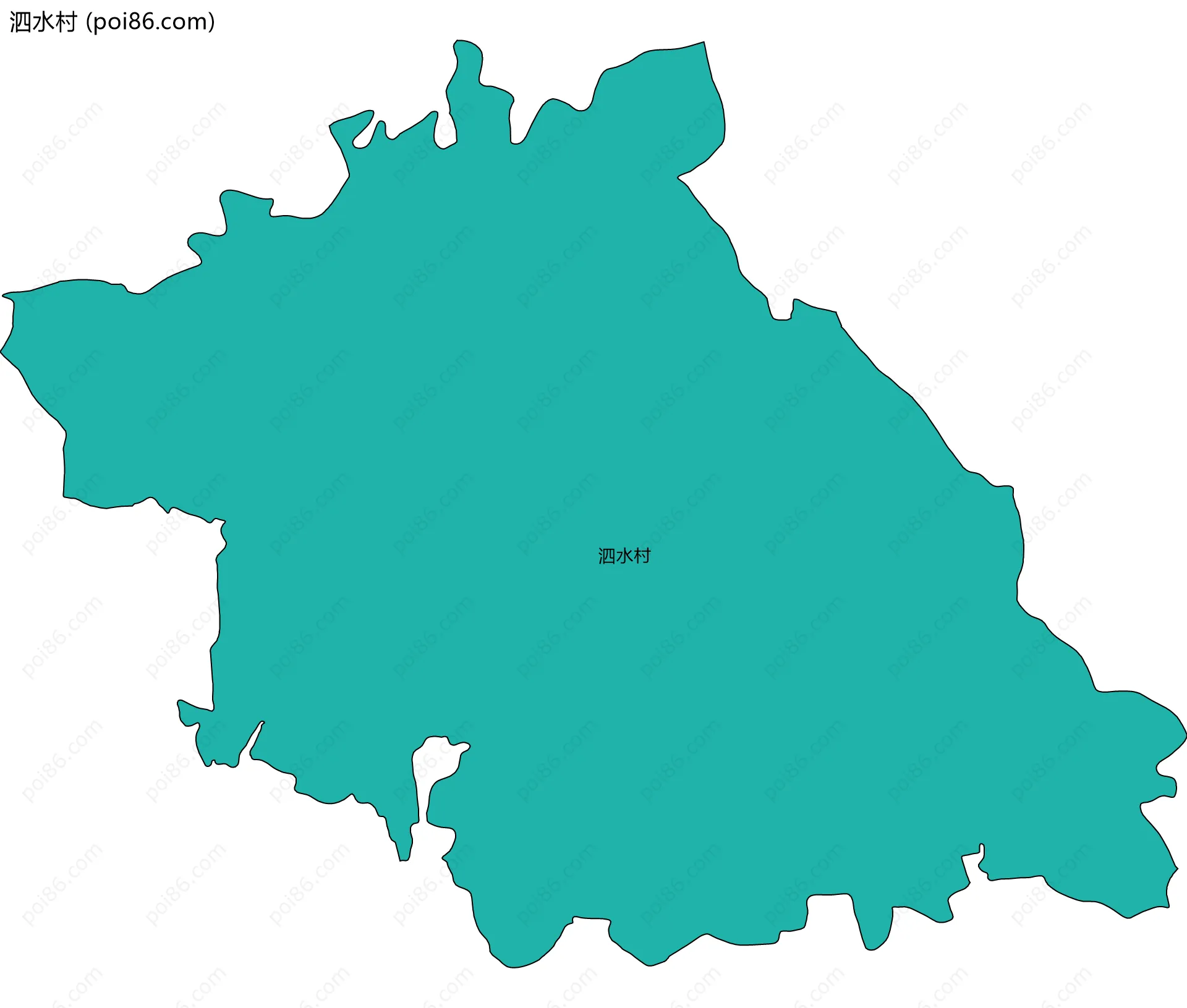 泗水村边界地图