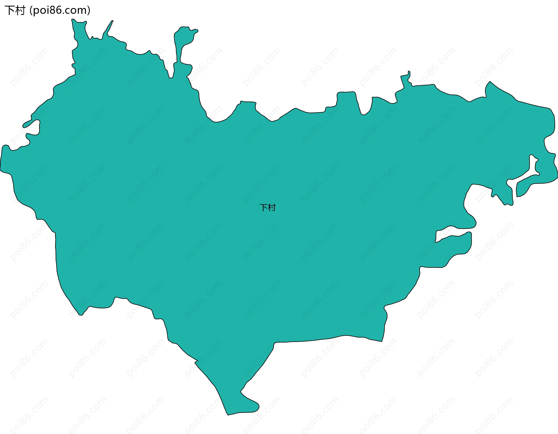 下村边界地图