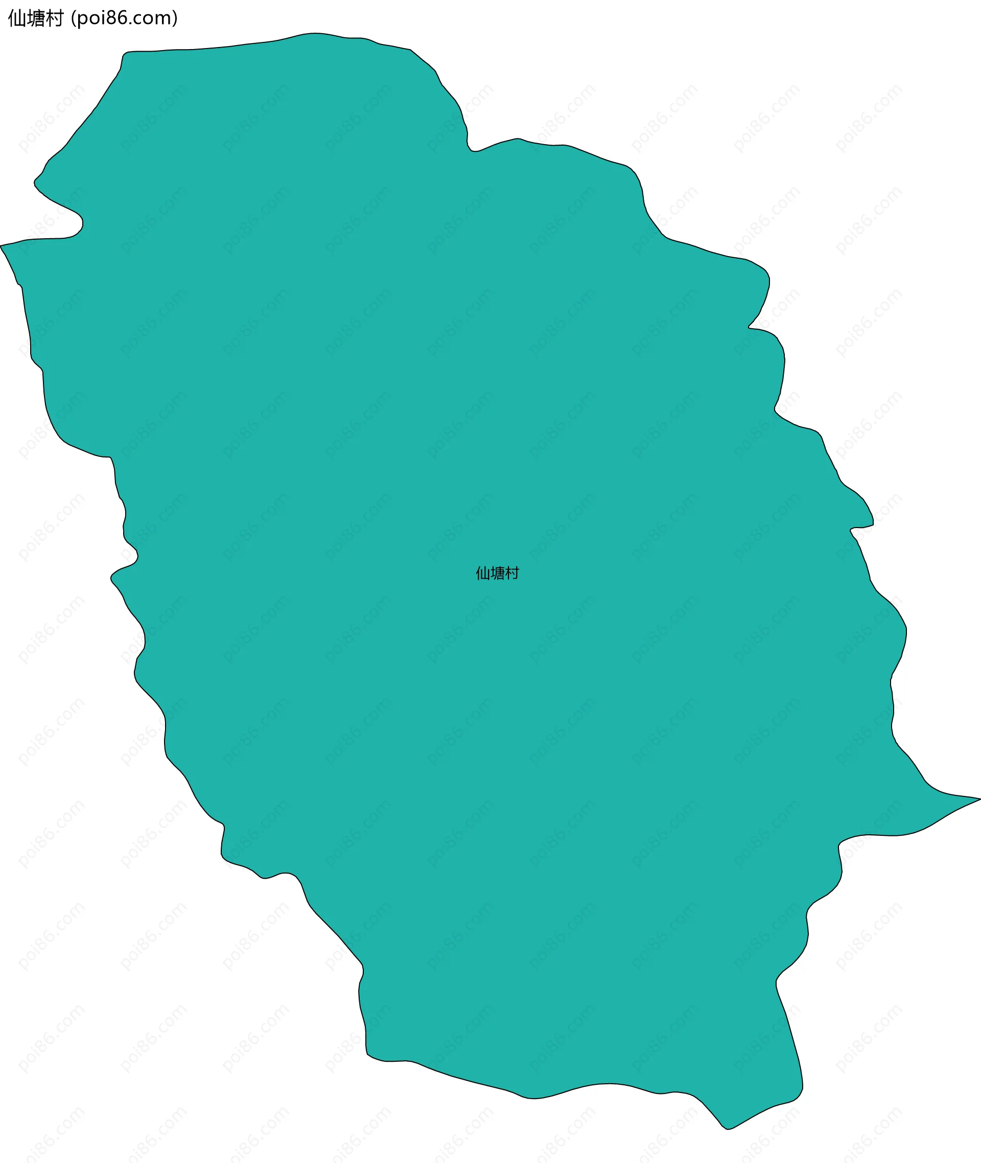 仙塘村边界地图