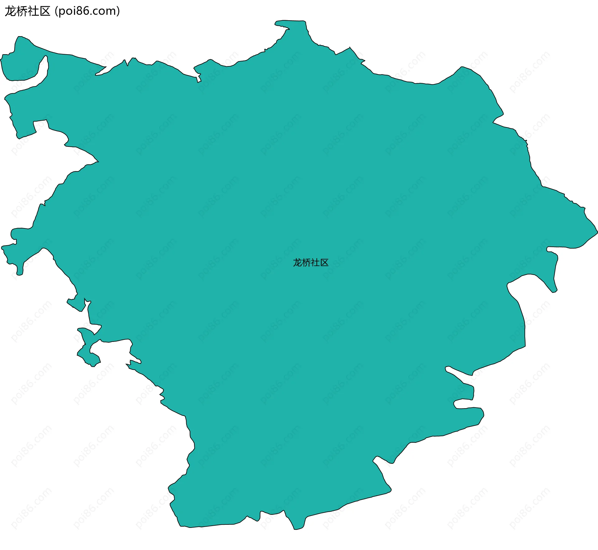龙桥社区边界地图