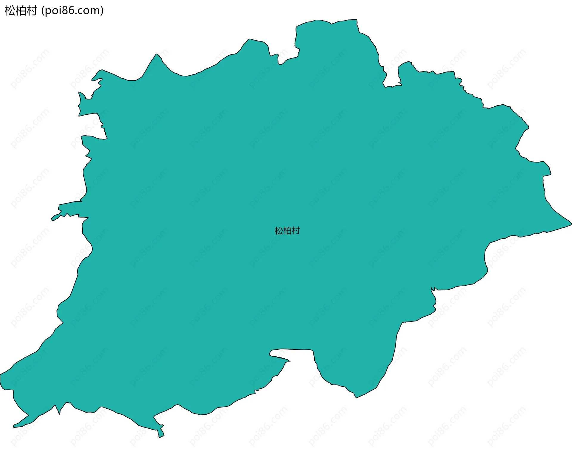 松柏村边界地图