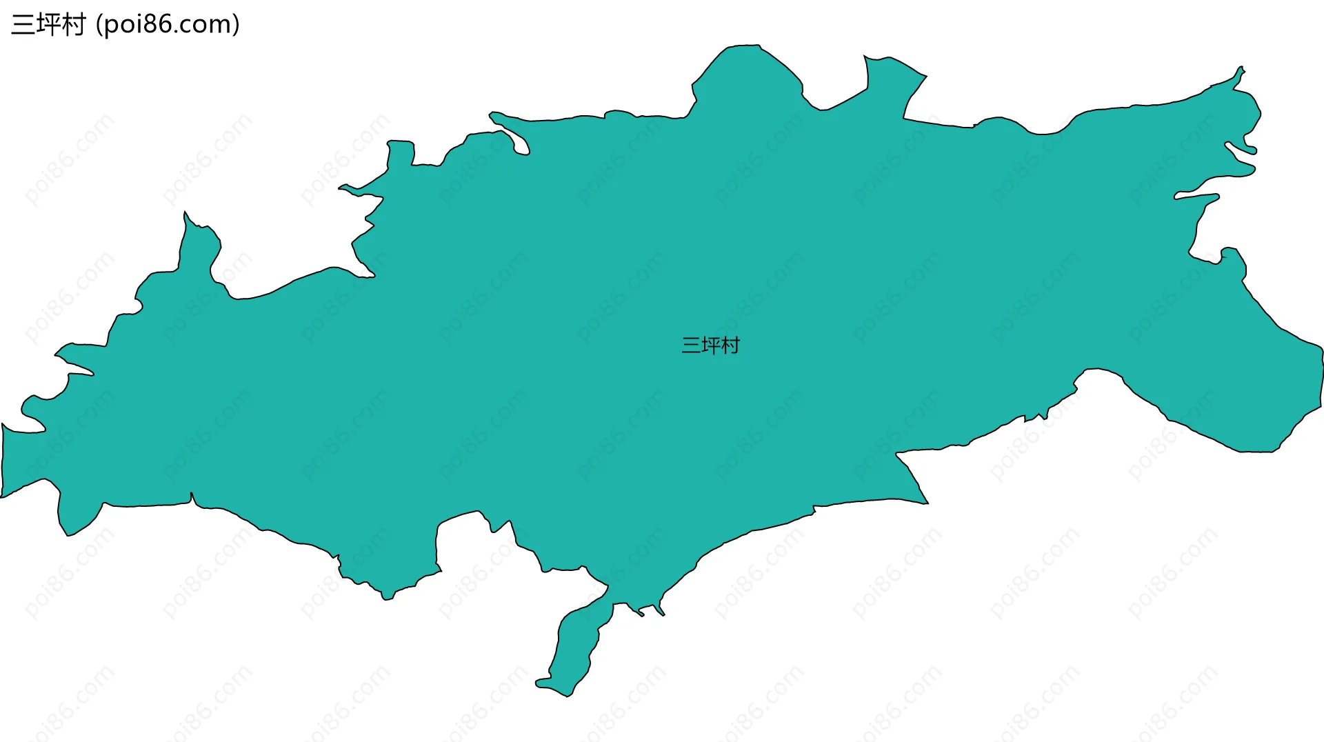 三坪村边界地图