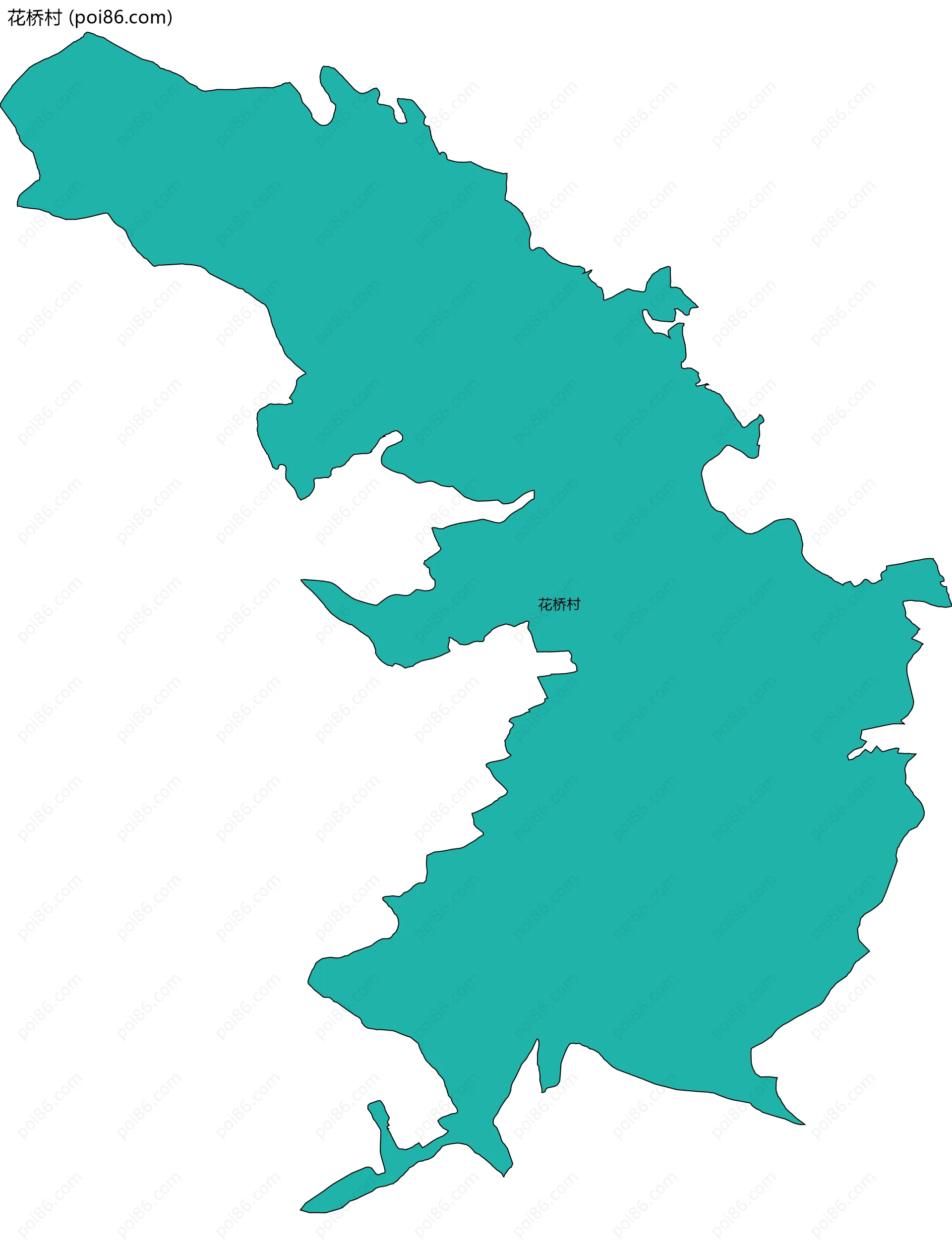 花桥村边界地图