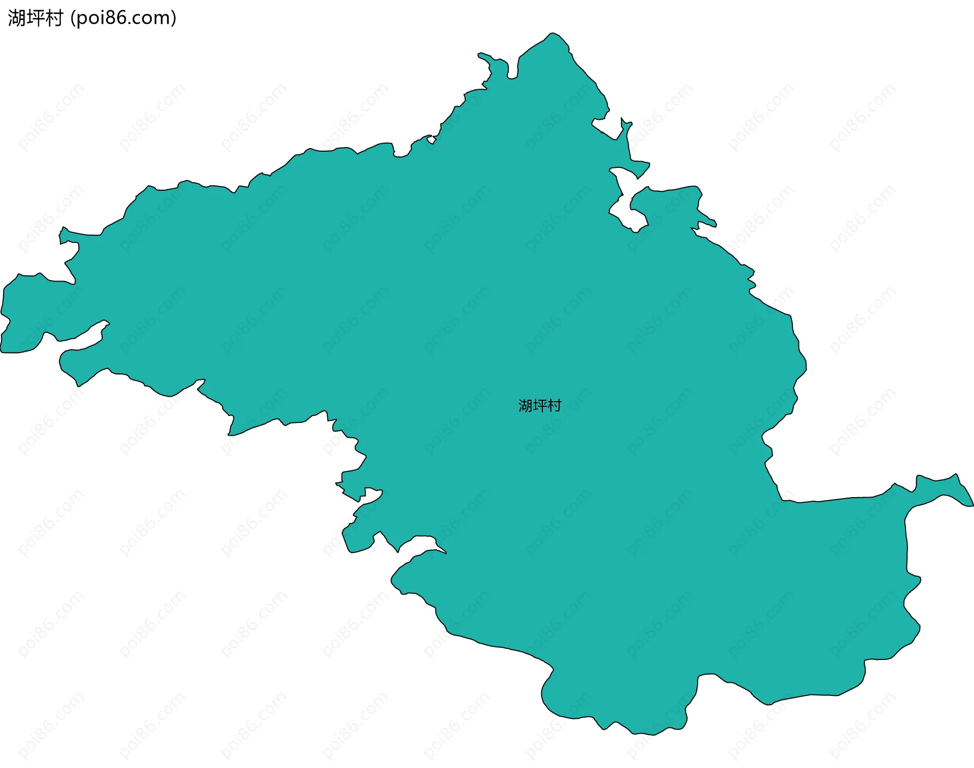 湖坪村边界地图