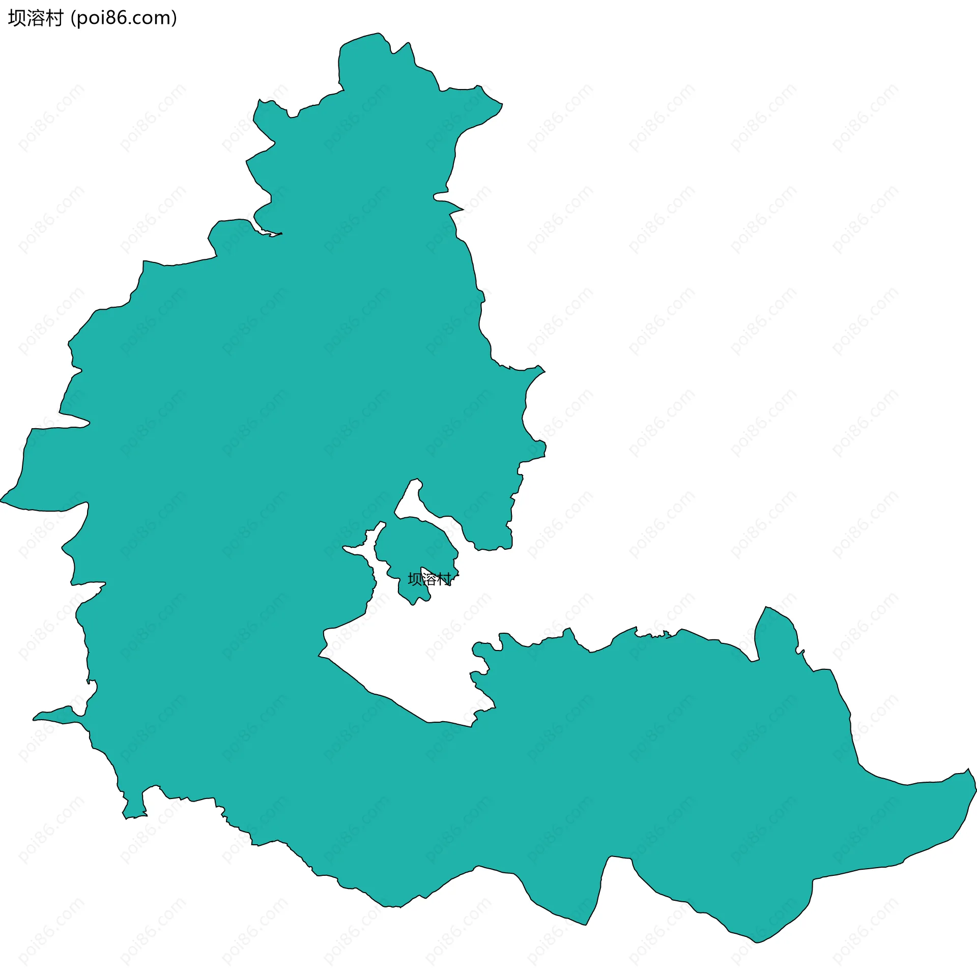 坝溶村边界地图