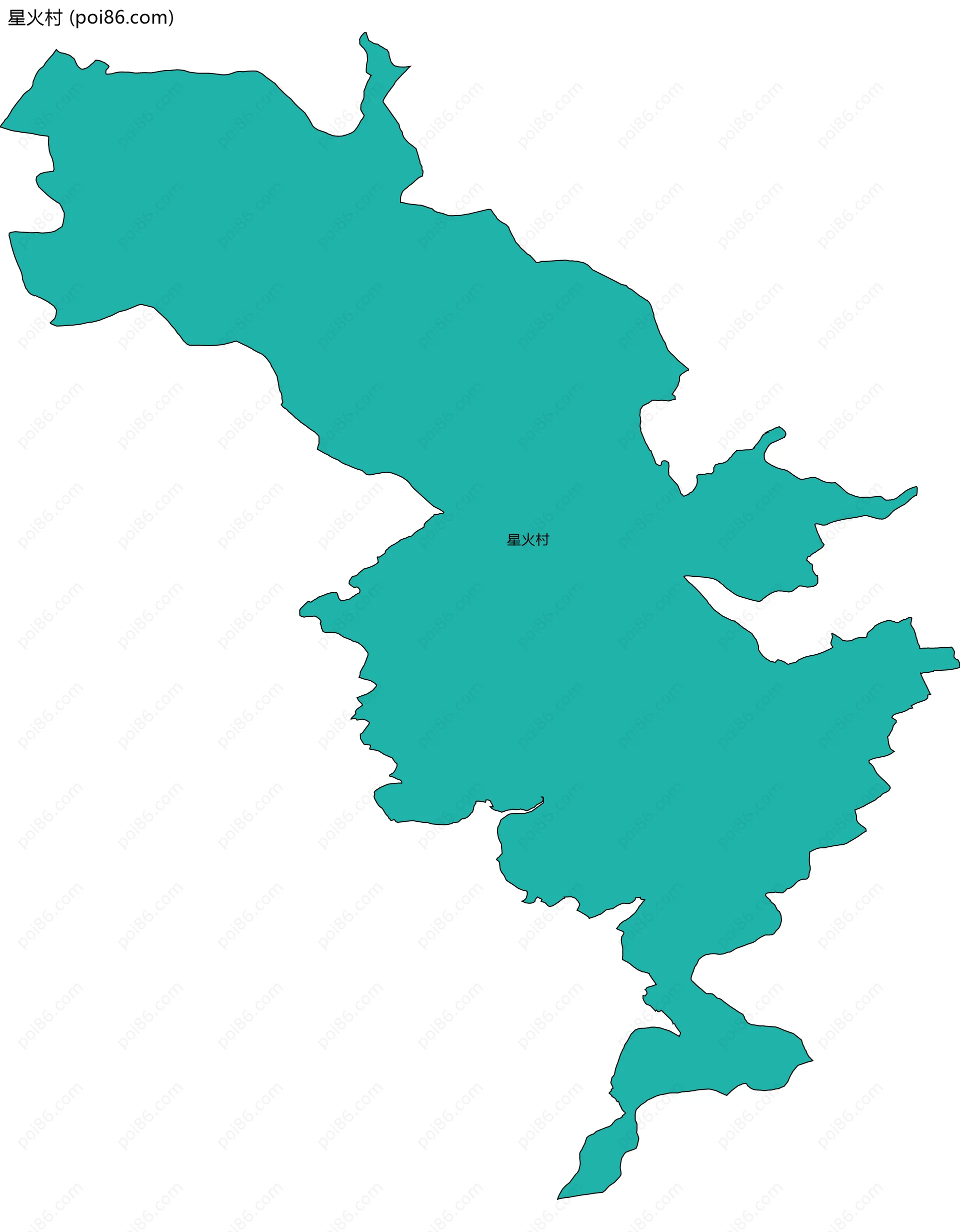 星火村边界地图