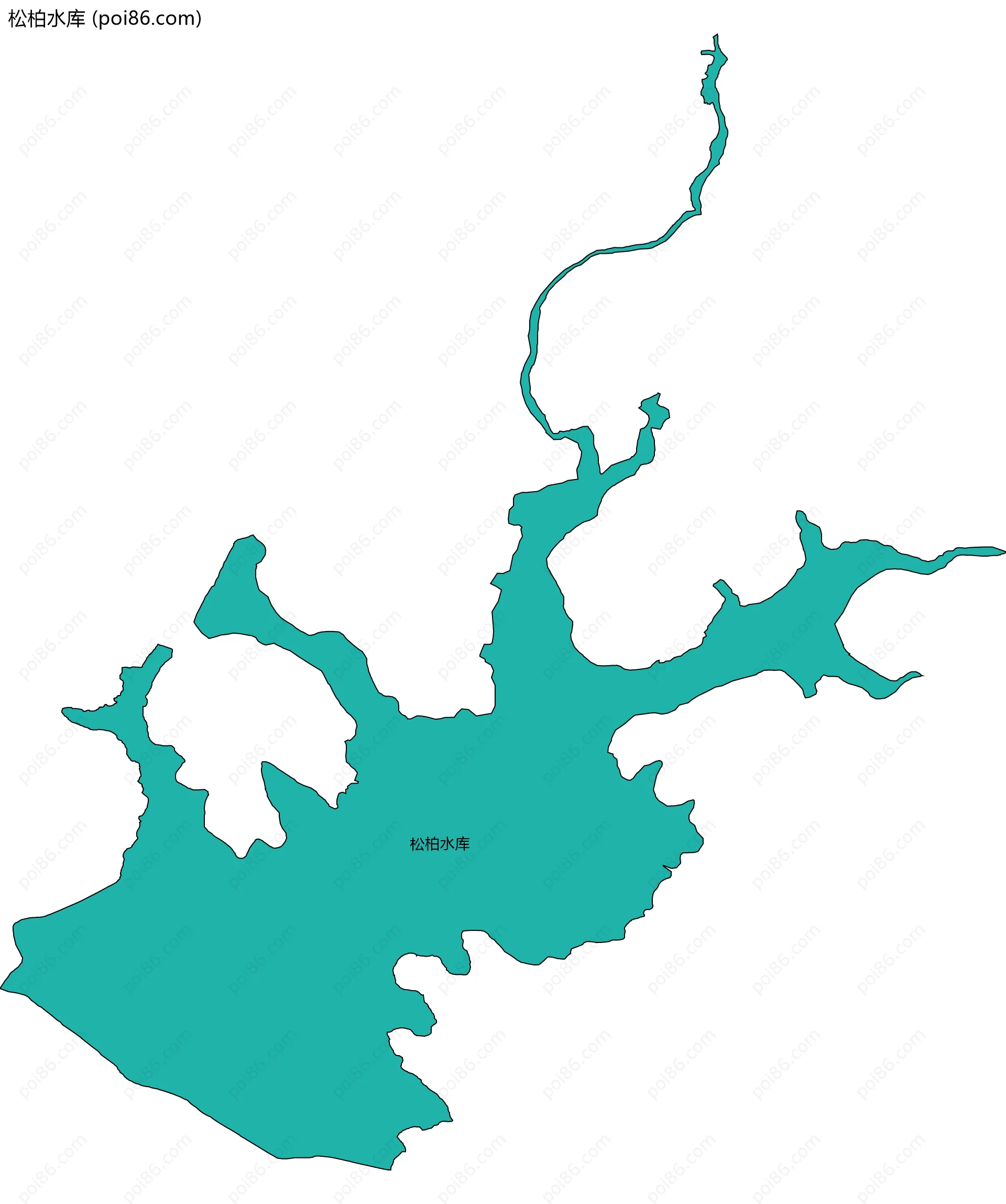 松柏水库边界地图