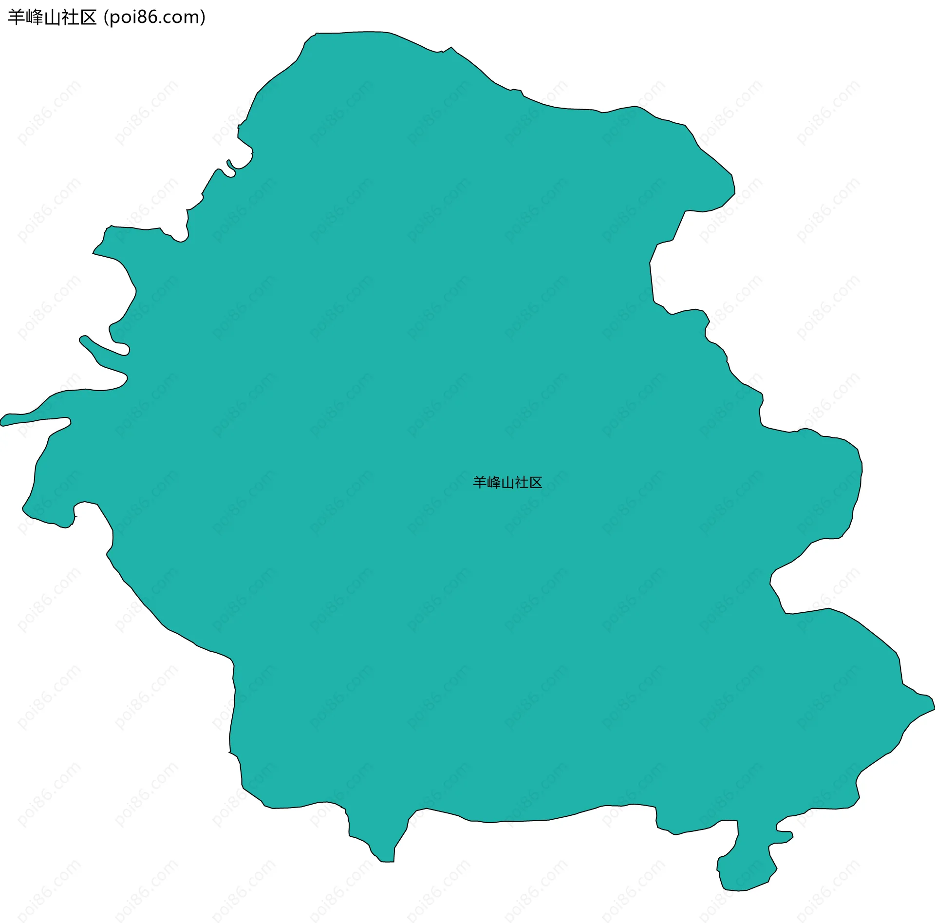 羊峰山社区边界地图