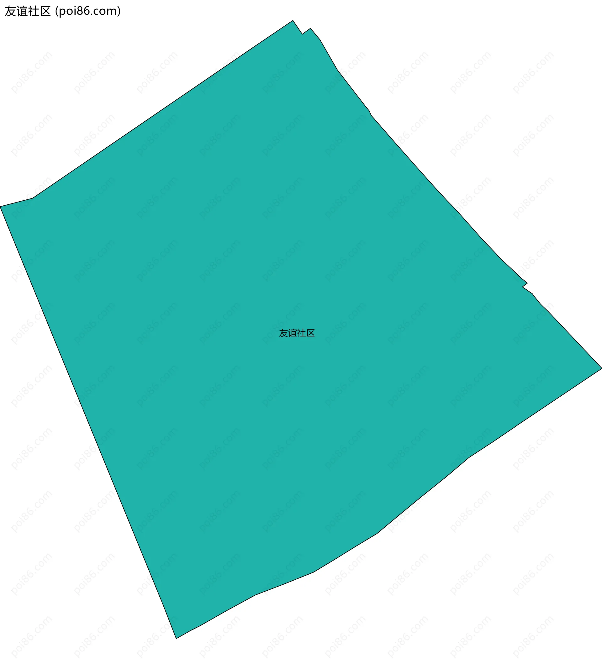 友谊社区边界地图