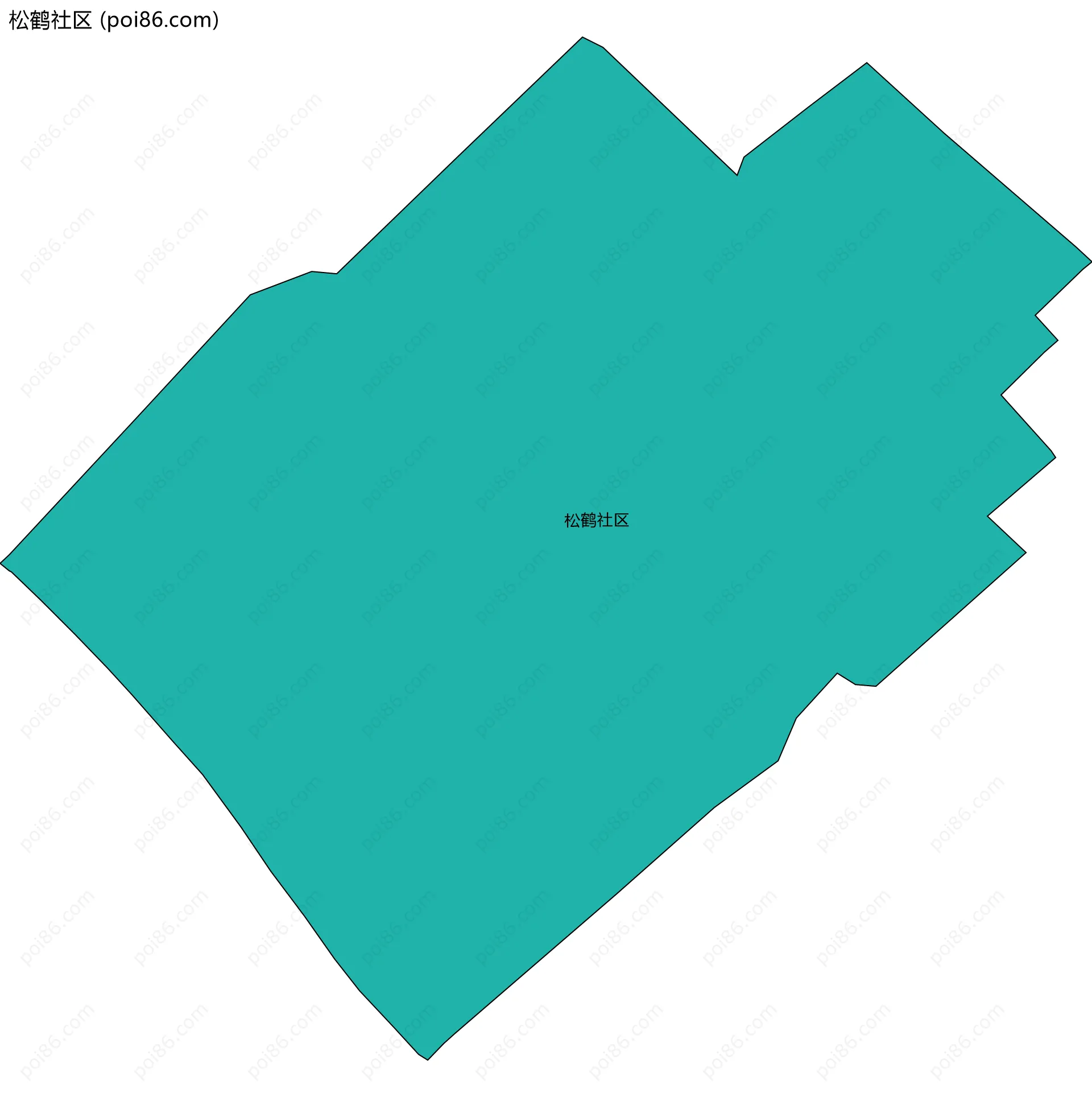 松鹤社区边界地图